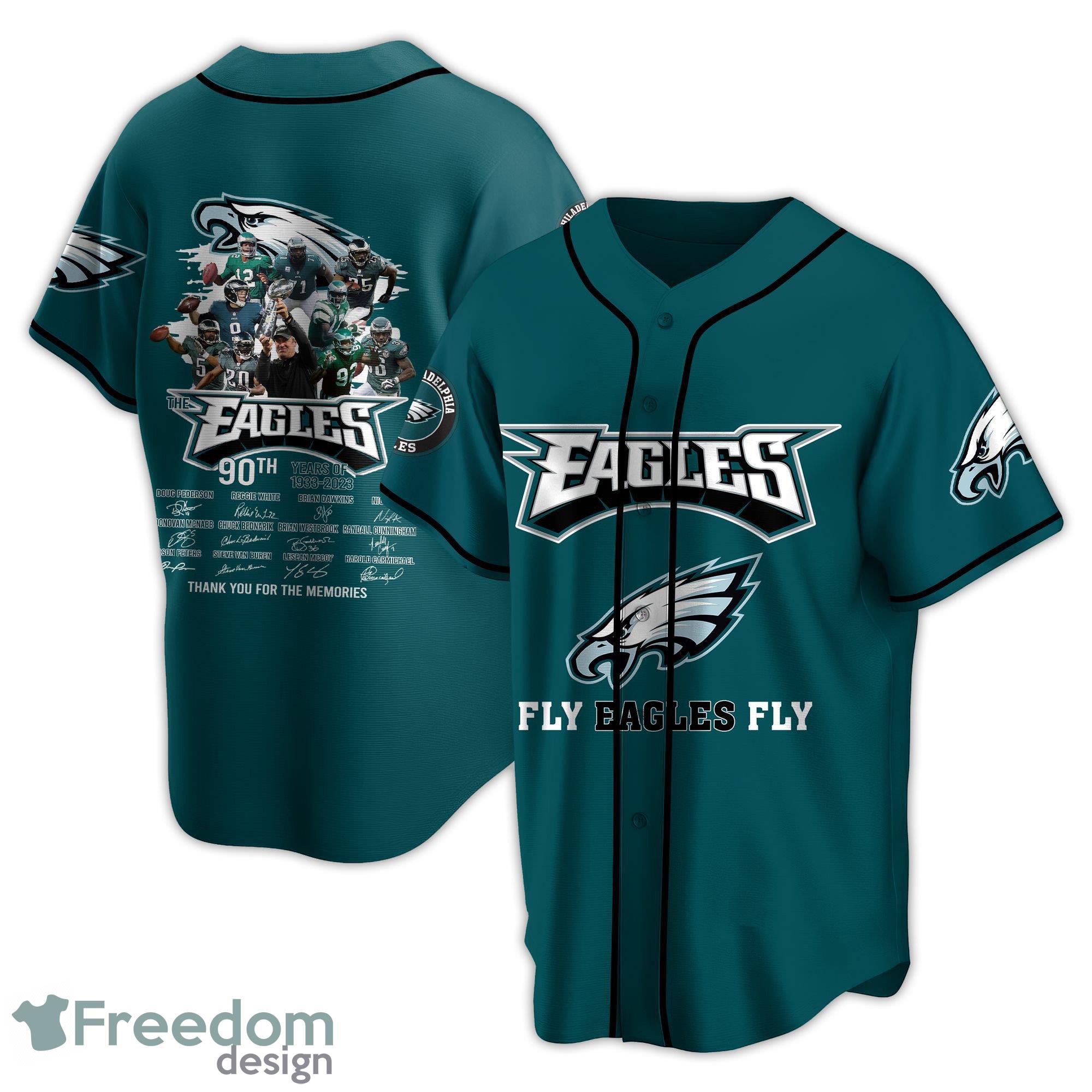 Philadelphia Eagles 90th Fly Eagles Fly Baseball Jersey Gift For