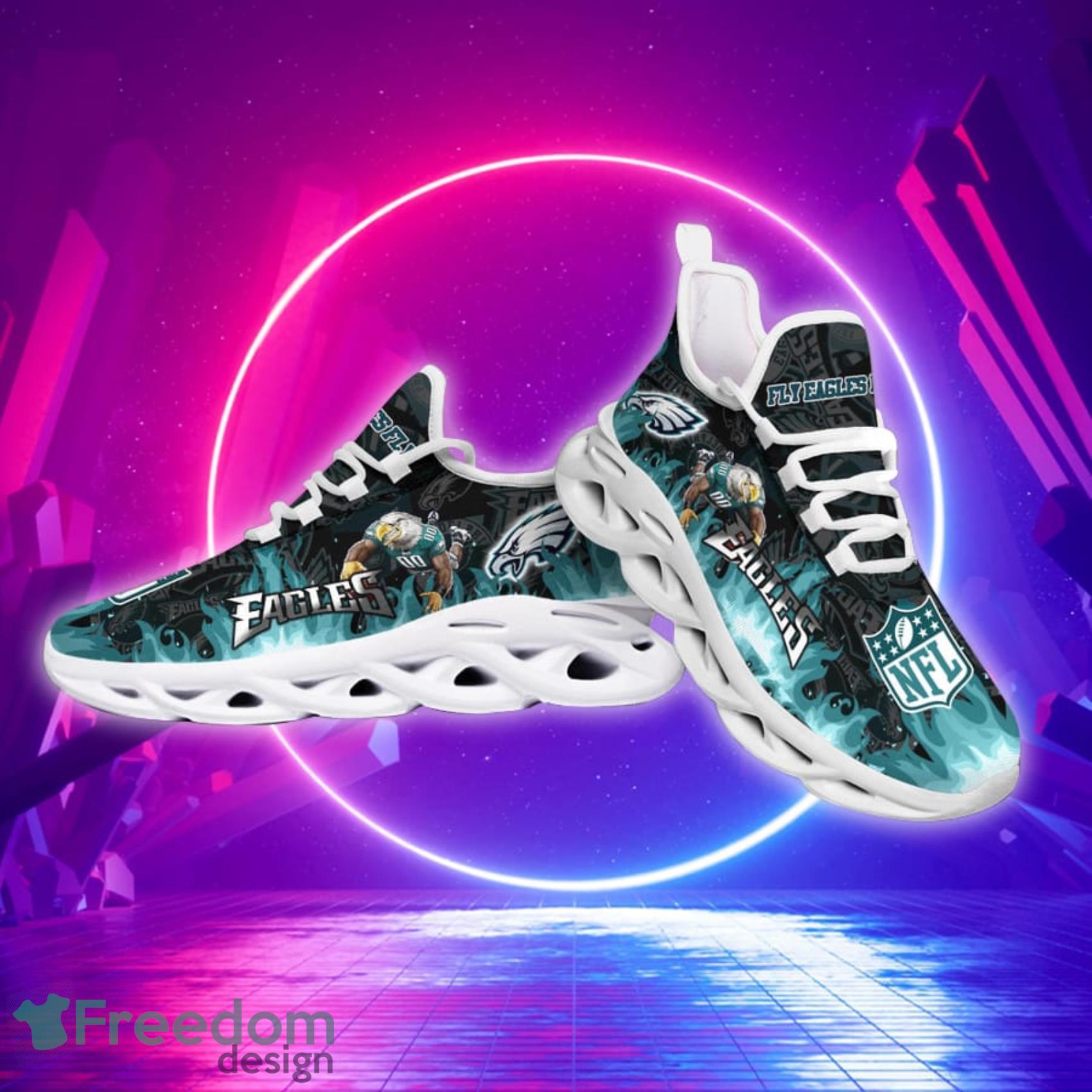 Personalized Adidas Philadelphia Eagles Max Soul Shoes - LIMITED