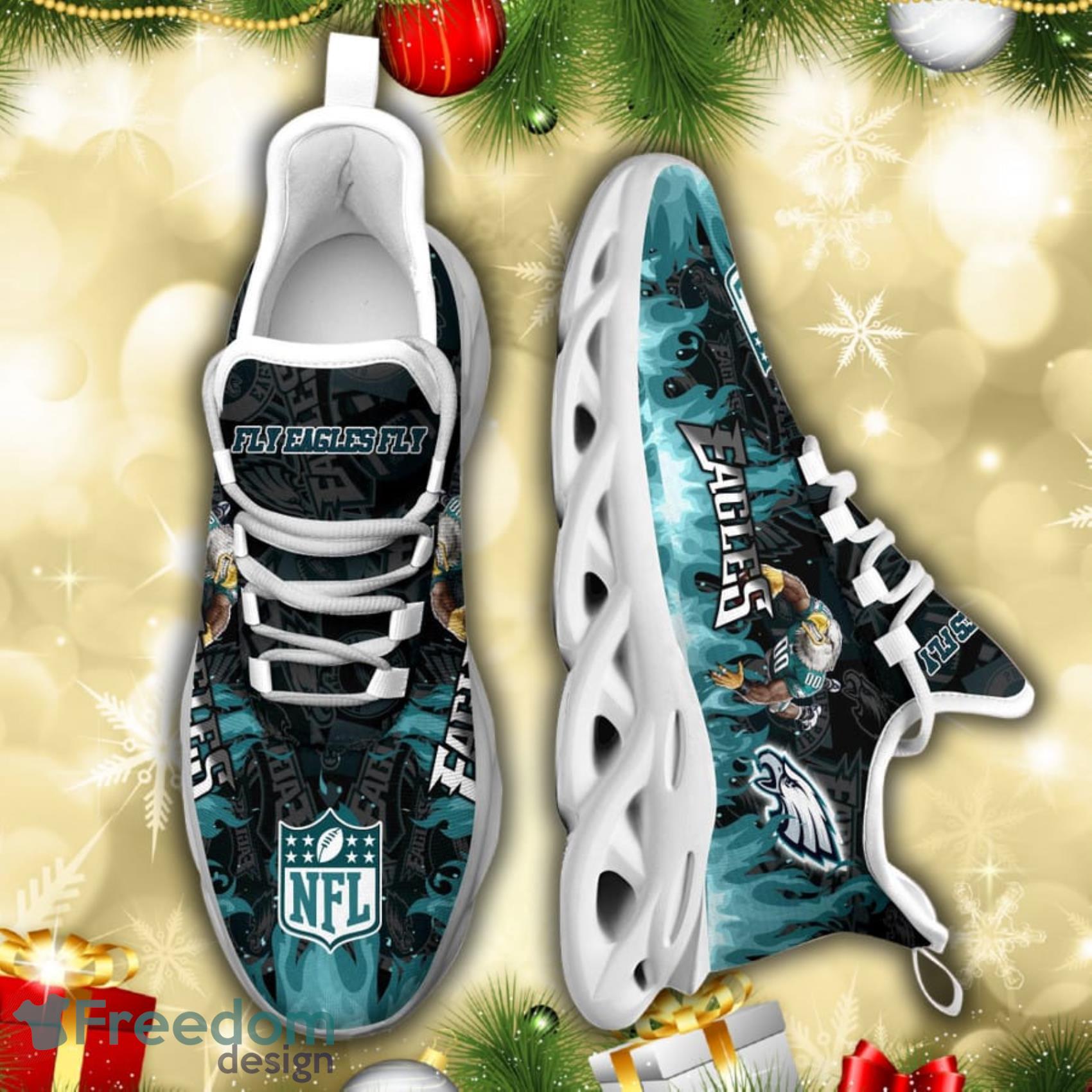 Philadelphia Eagles NFL Fire Flame Pattern Max Soul Shoes Gift For