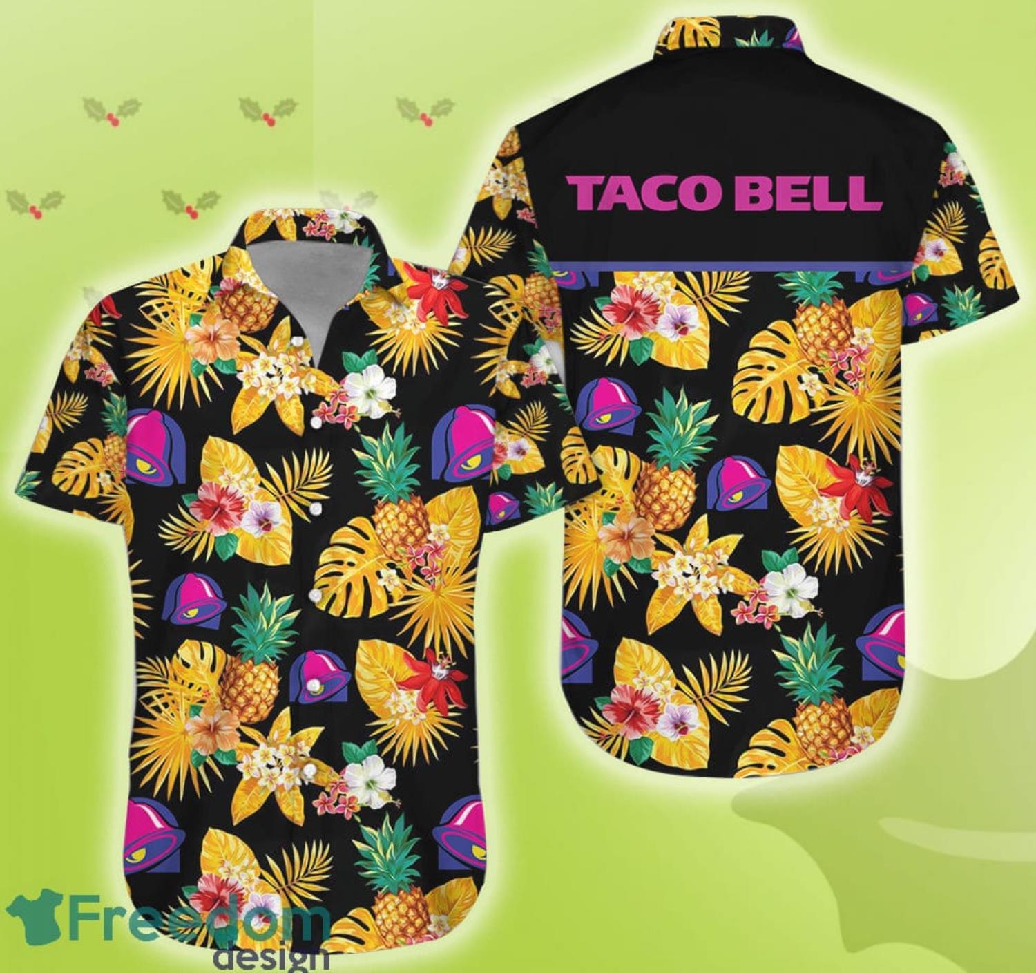 Taco Bell Pink Yeallow Hawaiian Shirt