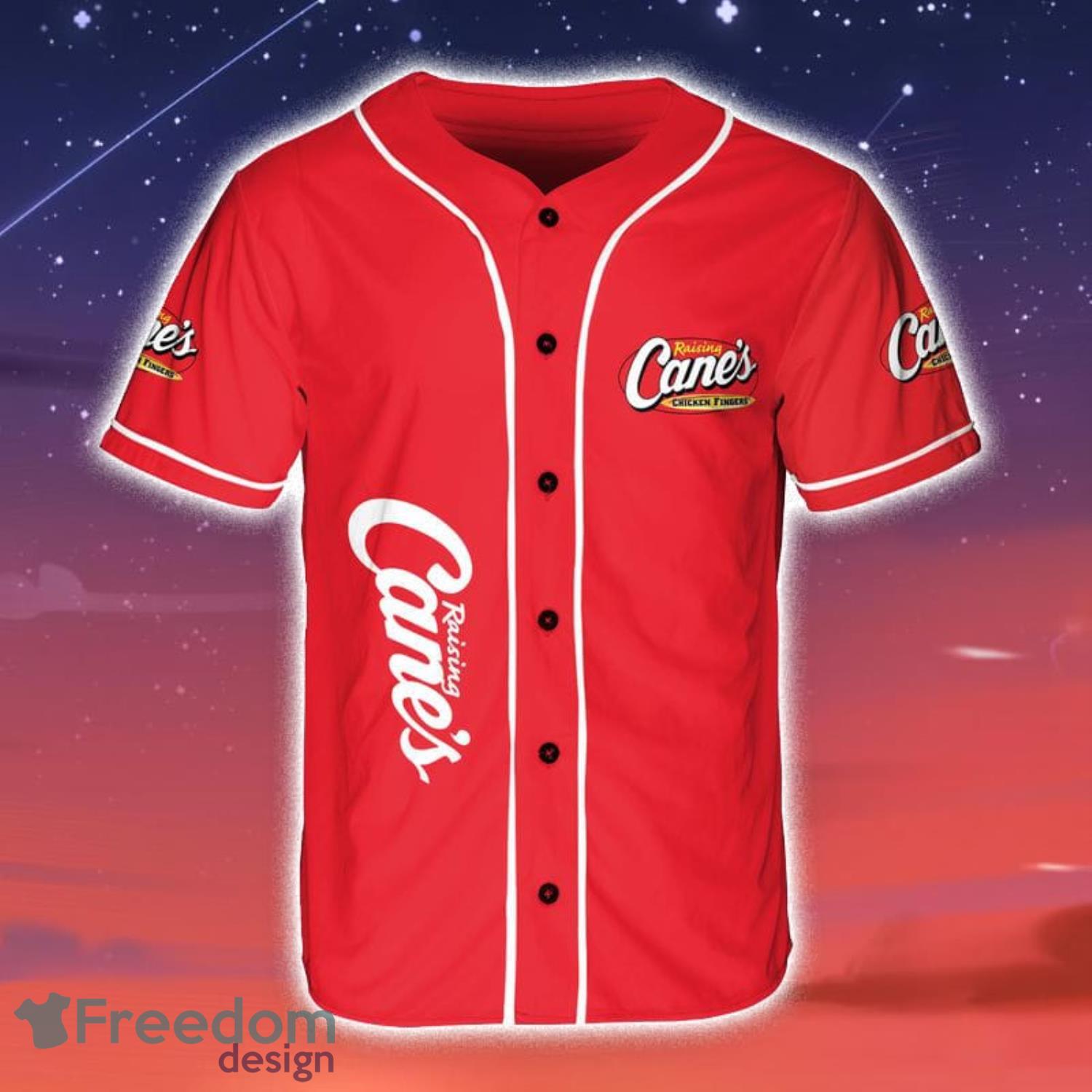 Raising Cane's Chicken Fingers Red Baseball Jersey - T-shirts Low Price