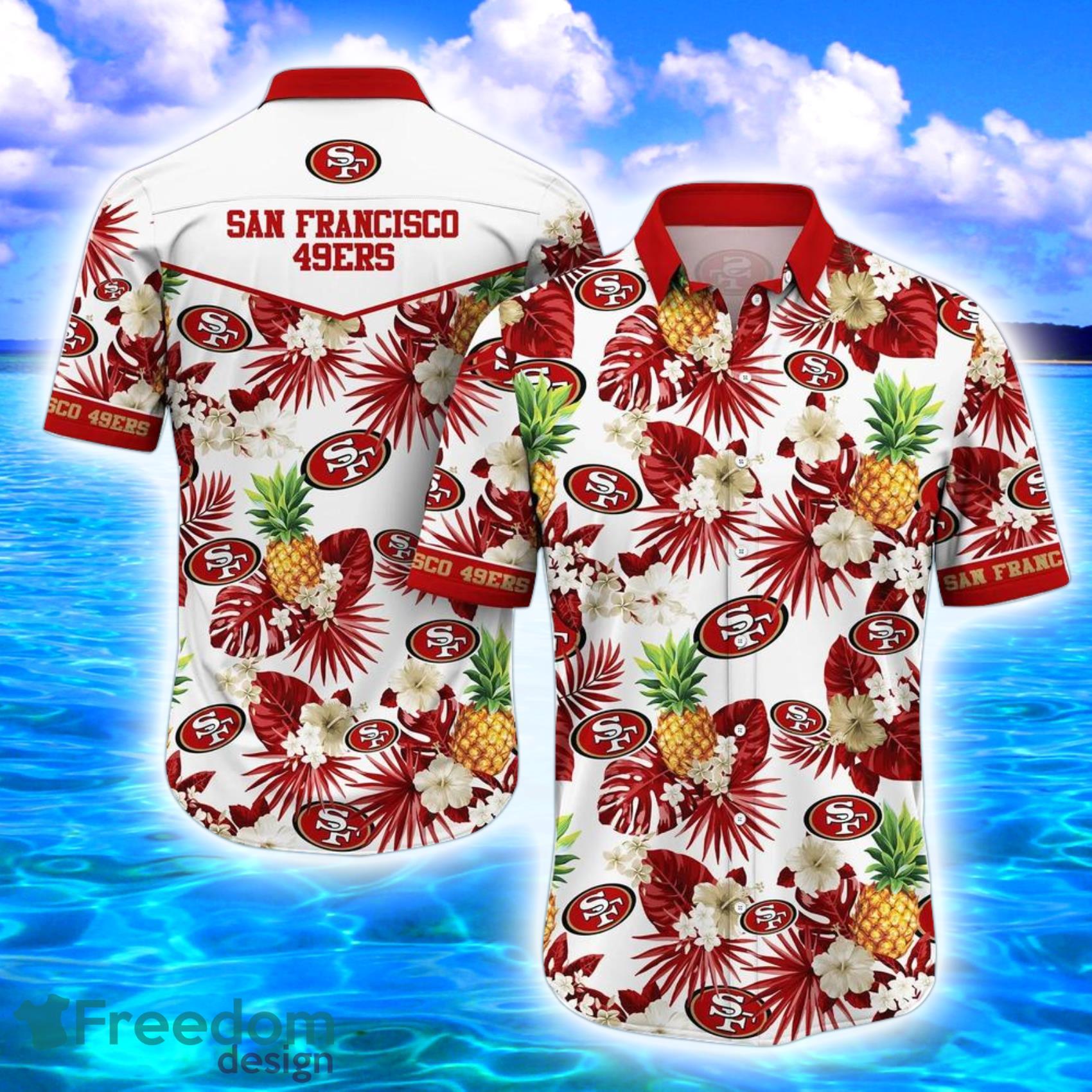 San Francisco 49ers NFL And Tropical Pattern Combo Hawaiian Shirt And Short  Pants