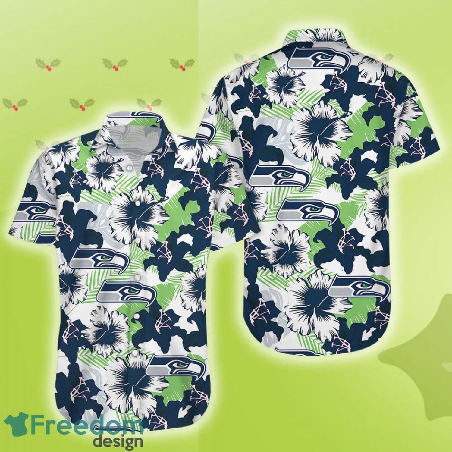 Seattle seahawks Hawaiian Signature Skull NFL Beach Summer Men And