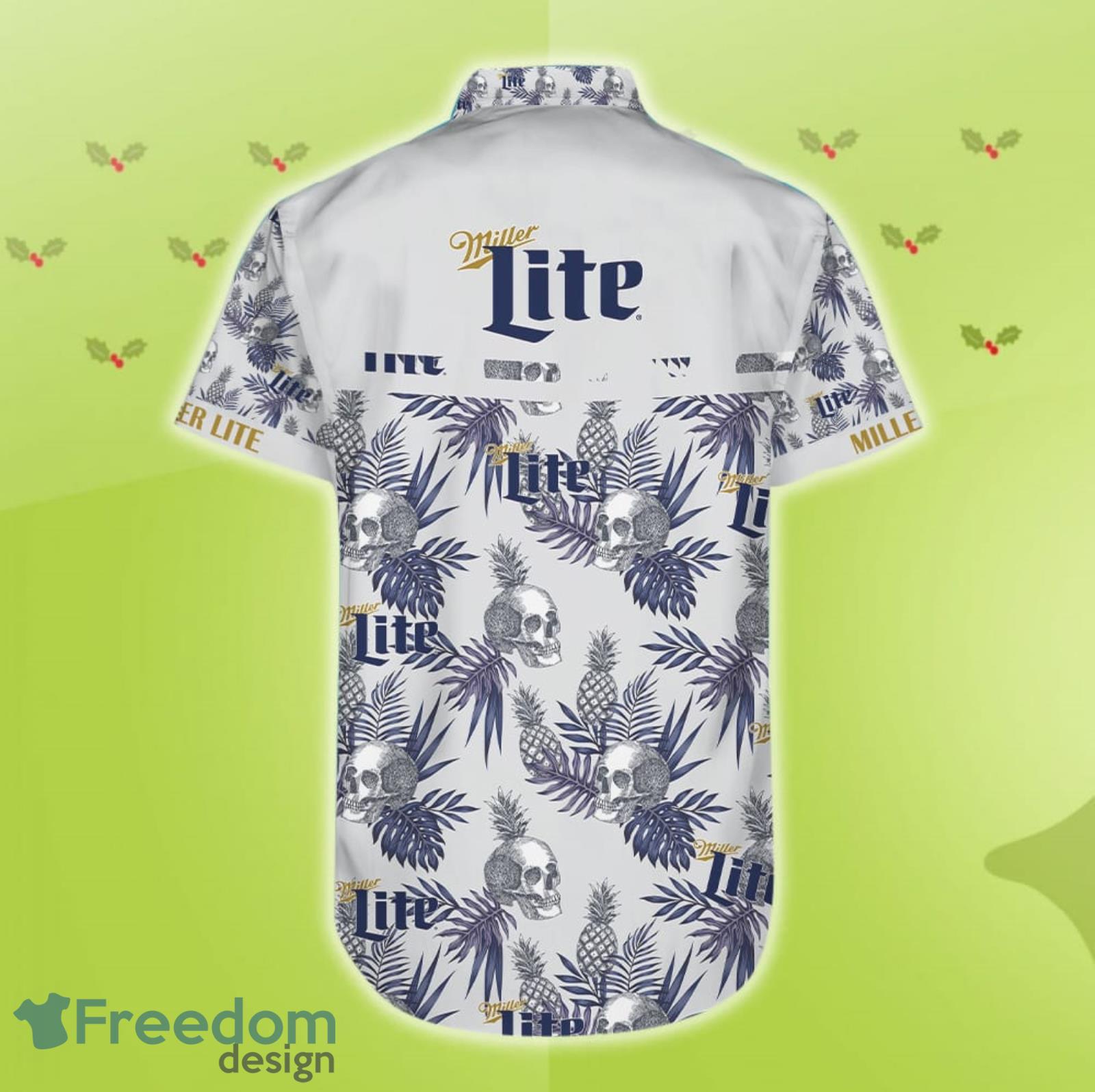 Skull Miller Lite Pineapple Beach Shirt Men And Women Gift Hawaiian Shirt Product Photo 3 Skull Miller Lite Pineapple Beach Shirt Men And Women Gift Hawaiian Shirt Product Photo 3