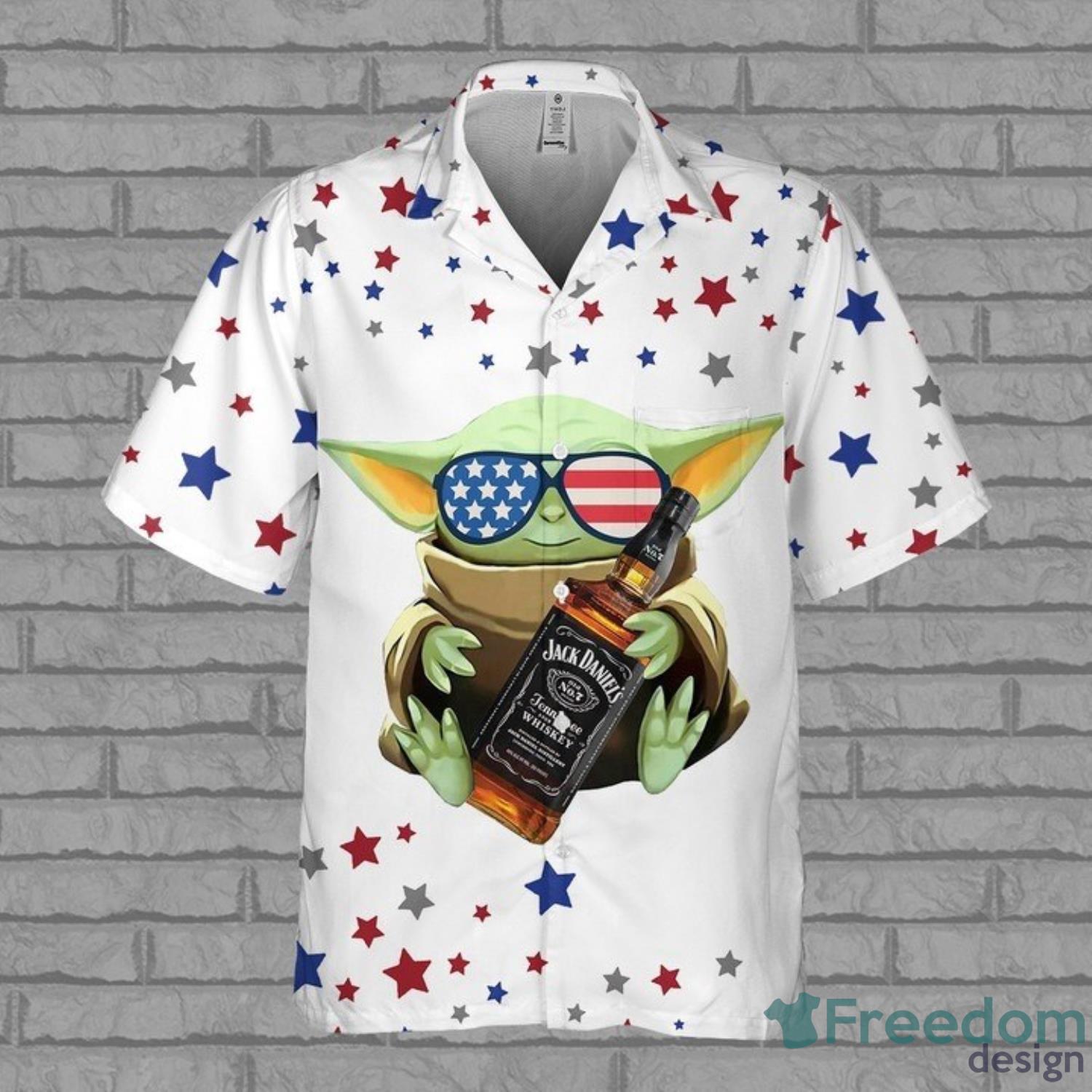 Star Wars Baby Yoda Loves Busch Light Beer Hawaiian Shirt Aloha