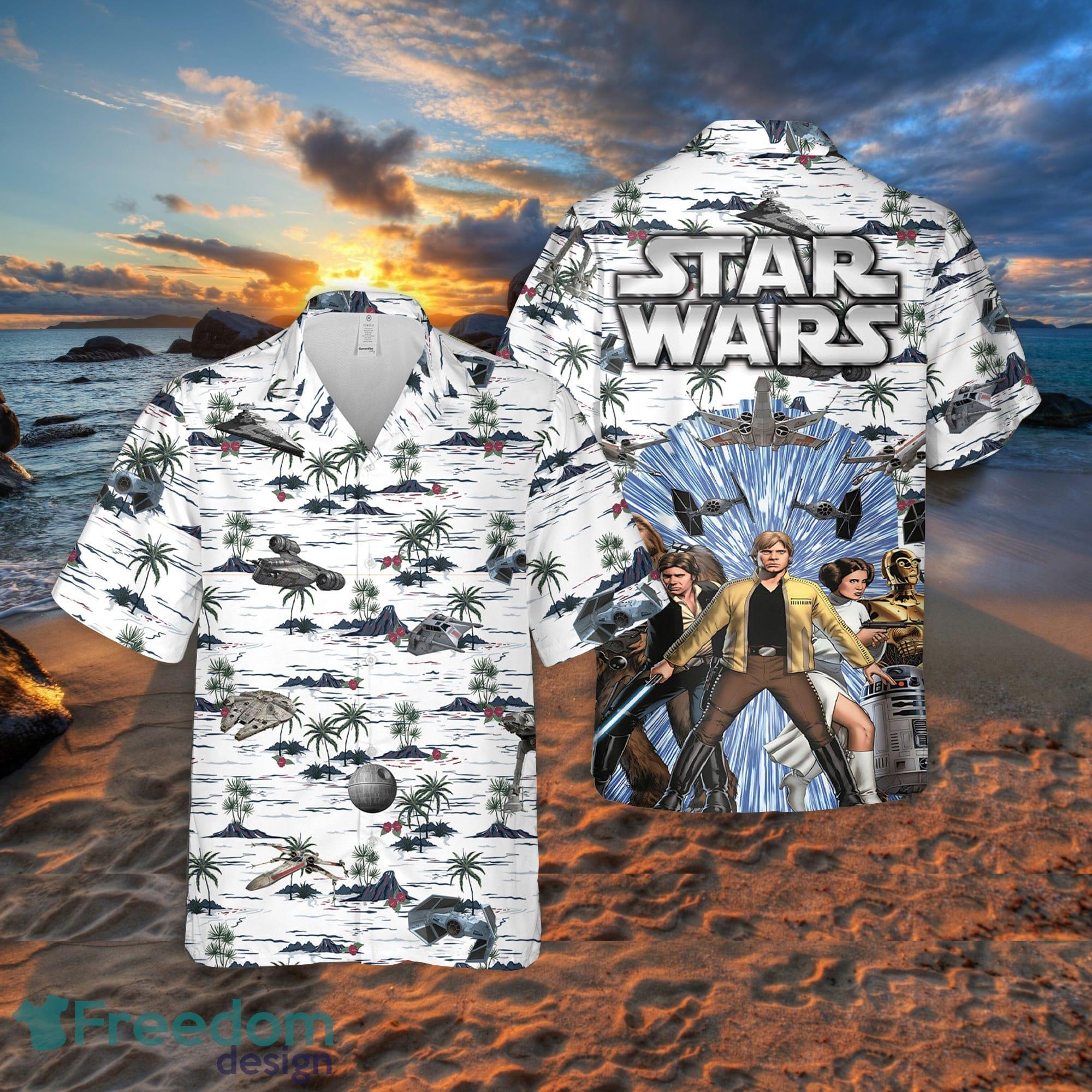 Star Wars Hawaiian Shirt, Star Wars Shirt, Spaceship Summer Button