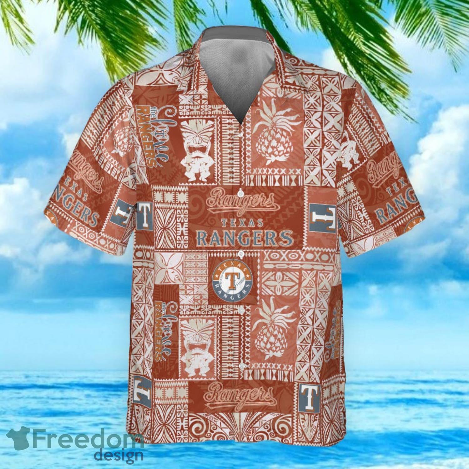 MLB Summer Aloha Texas Rangers Logo Hawaiian Shirt For Fans
