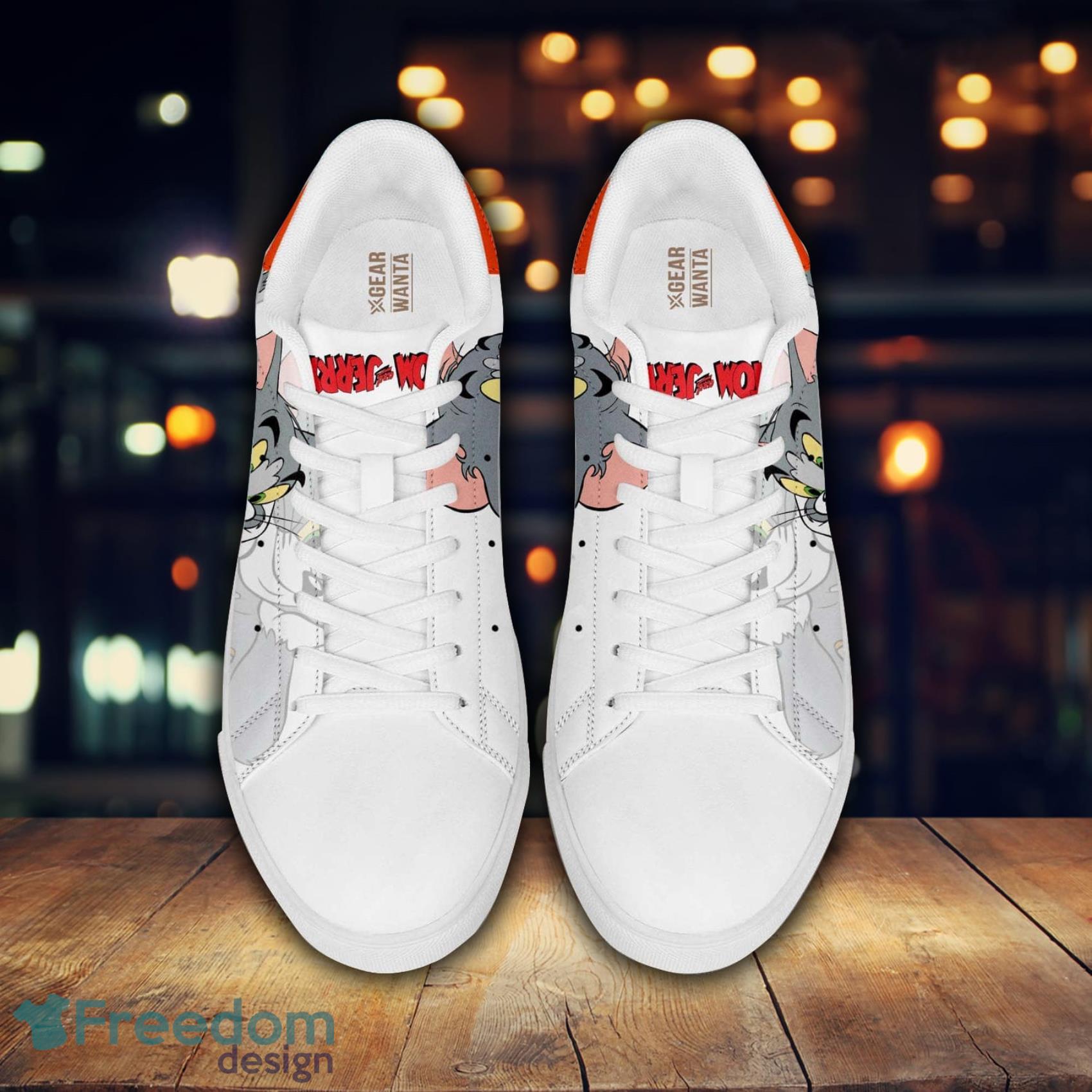 Tom & Jerry Tom Cartoon Lovely White Cute Skate Shoes Gift For Men And Women Product Photo 4 Tom & Jerry Tom Cartoon Lovely White Cute Skate Shoes Gift For Men And Women Product Photo 4