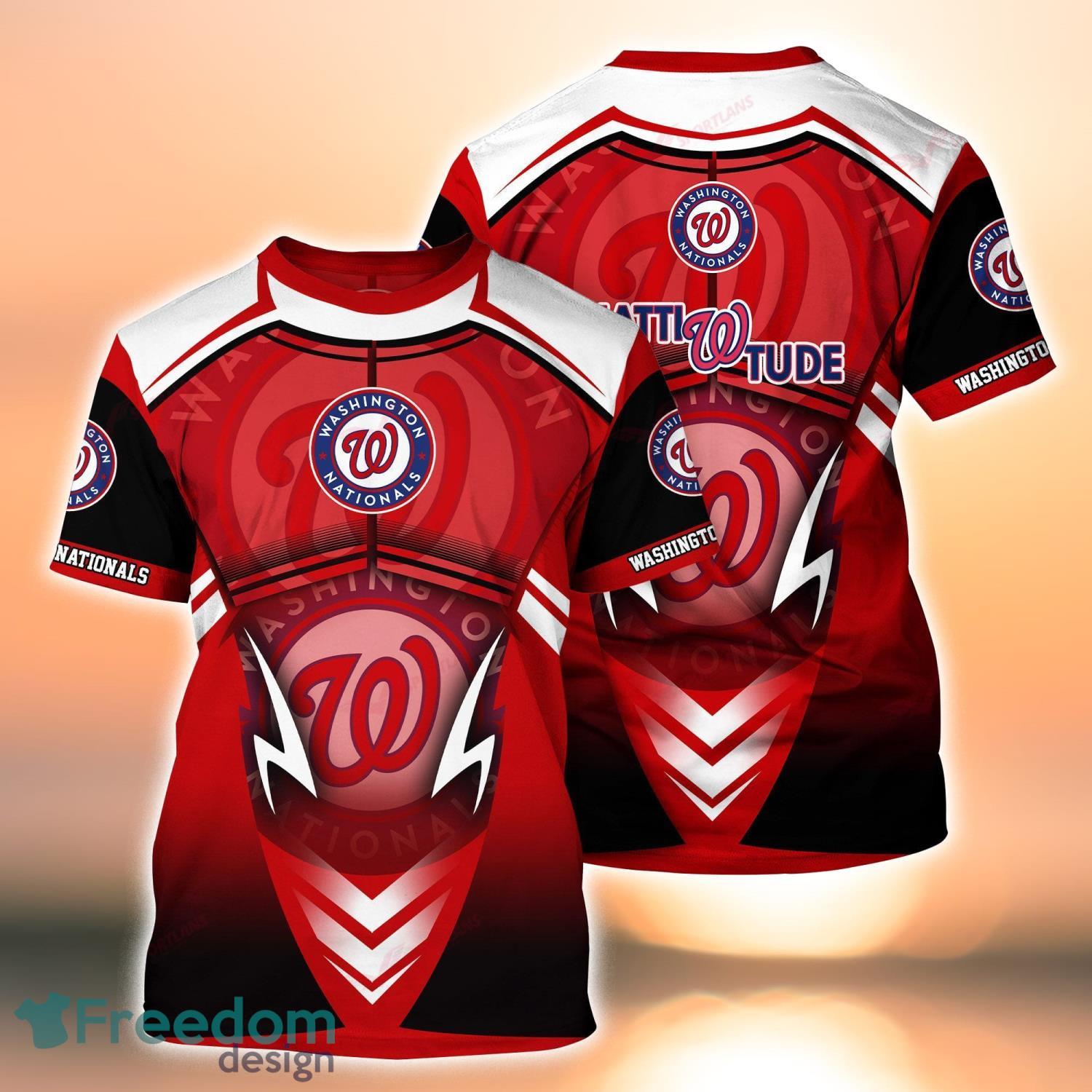 Washington Nationals MLB Custom Number And Name 3D Hoodie For Men