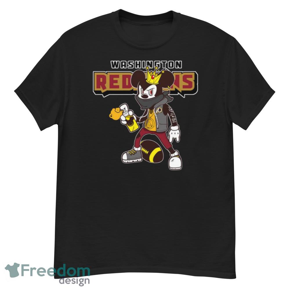 Washington Redskins NFL Football Mickey Peace Sign Sports T Shirt