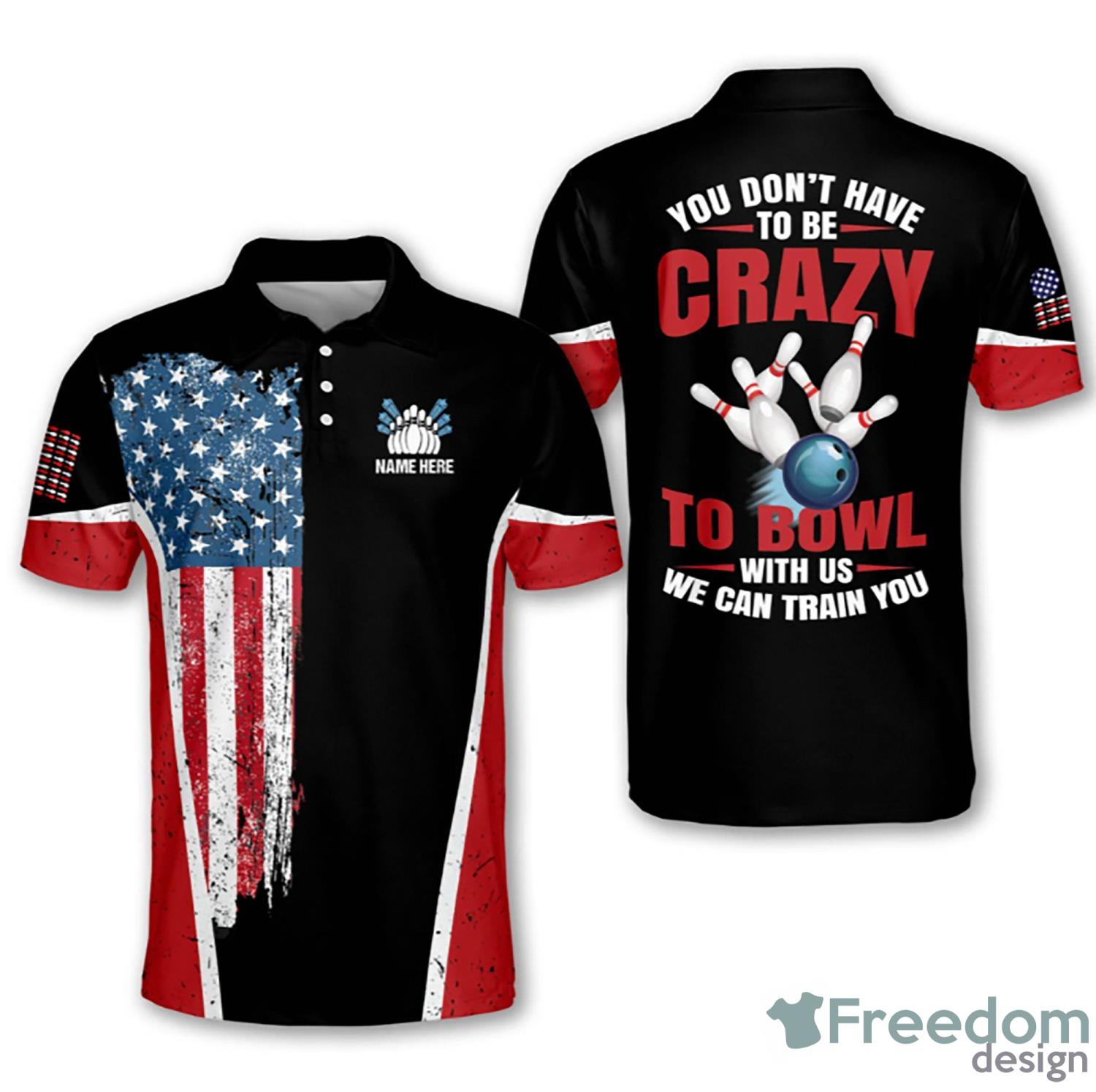 We Can Train You Funny American Flag Bowling Custom Name 3D All Over Print Polo Shirt Product Photo 1 We Can Train You Funny American Flag Bowling Custom Name 3D All Over Print Polo Shirt Product Photo 1