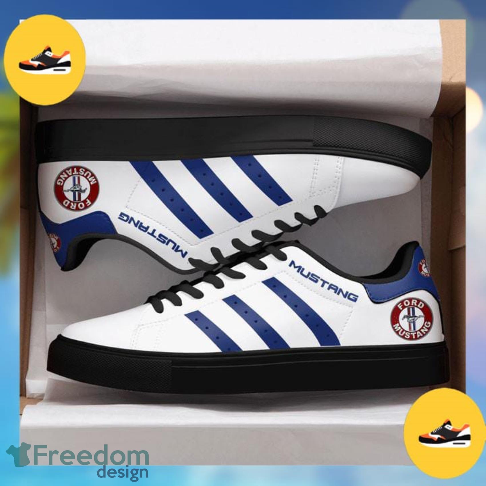 White Ford Mustang Luxury Car 3k943 AOP Print Low Top Leather Skate Shoes Product Photo 3 White Ford Mustang Luxury Car 3k943 AOP Print Low Top Leather Skate Shoes Product Photo 3