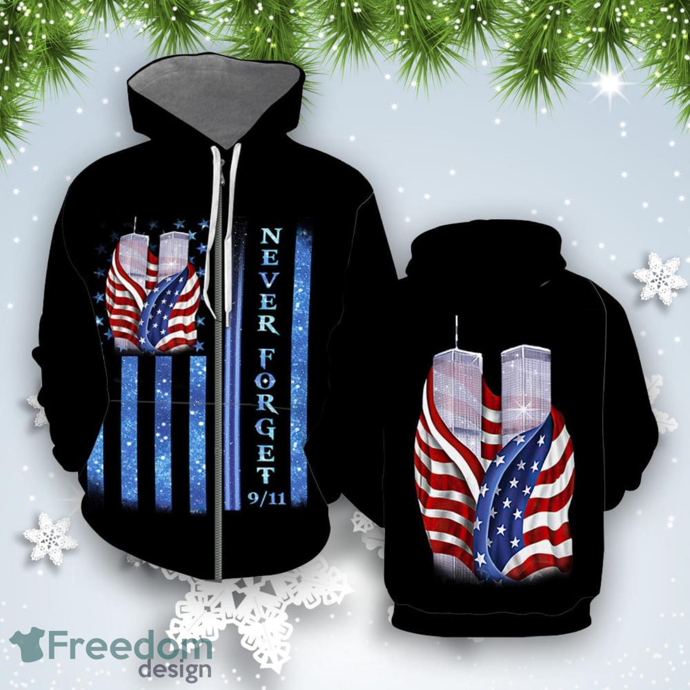 911 Never Forget Memorial Hoodie Over Print For Men And Women Best Gift Product Photo 2