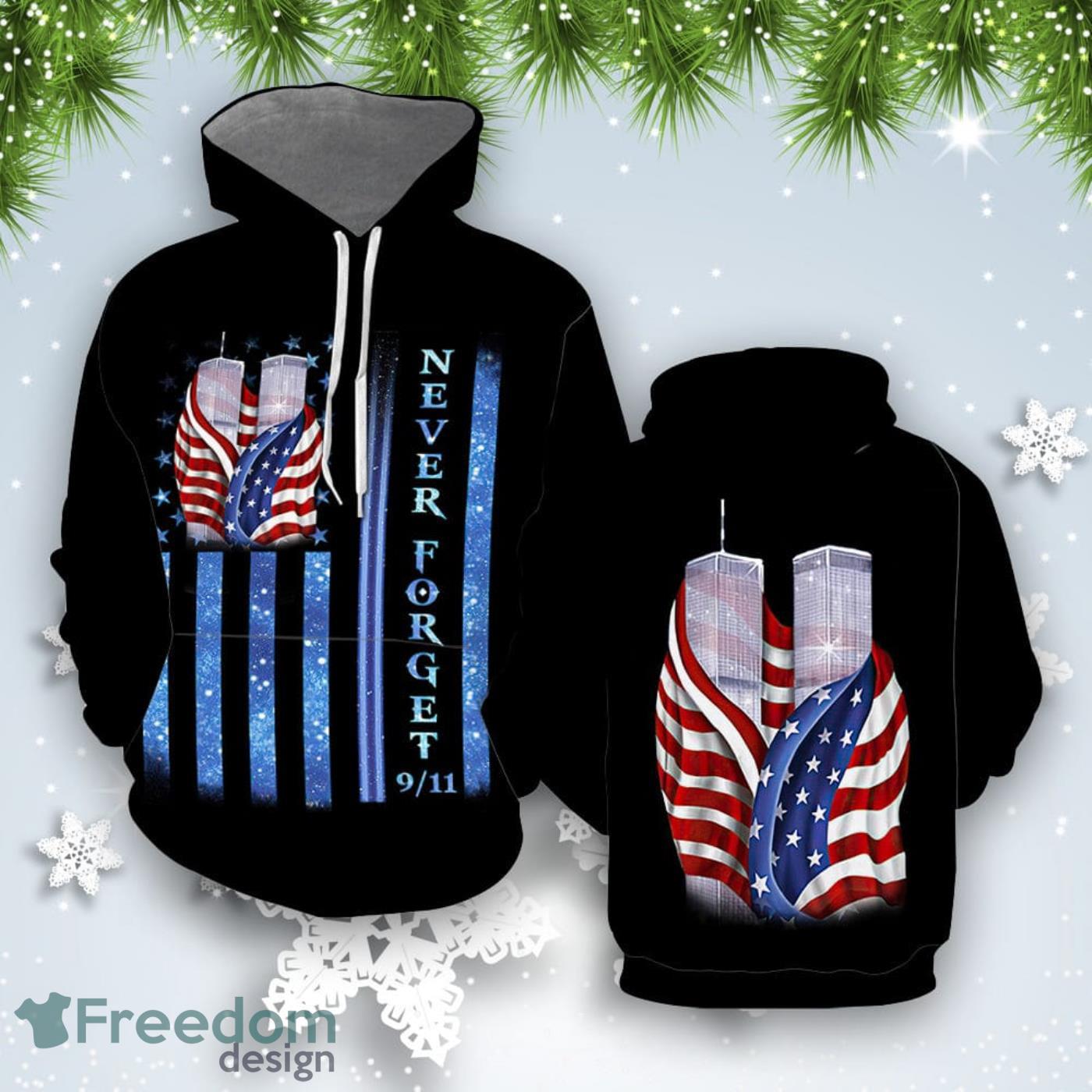 911 Never Forget Memorial Hoodie Over Print For Men And Women Best Gift Product Photo 1