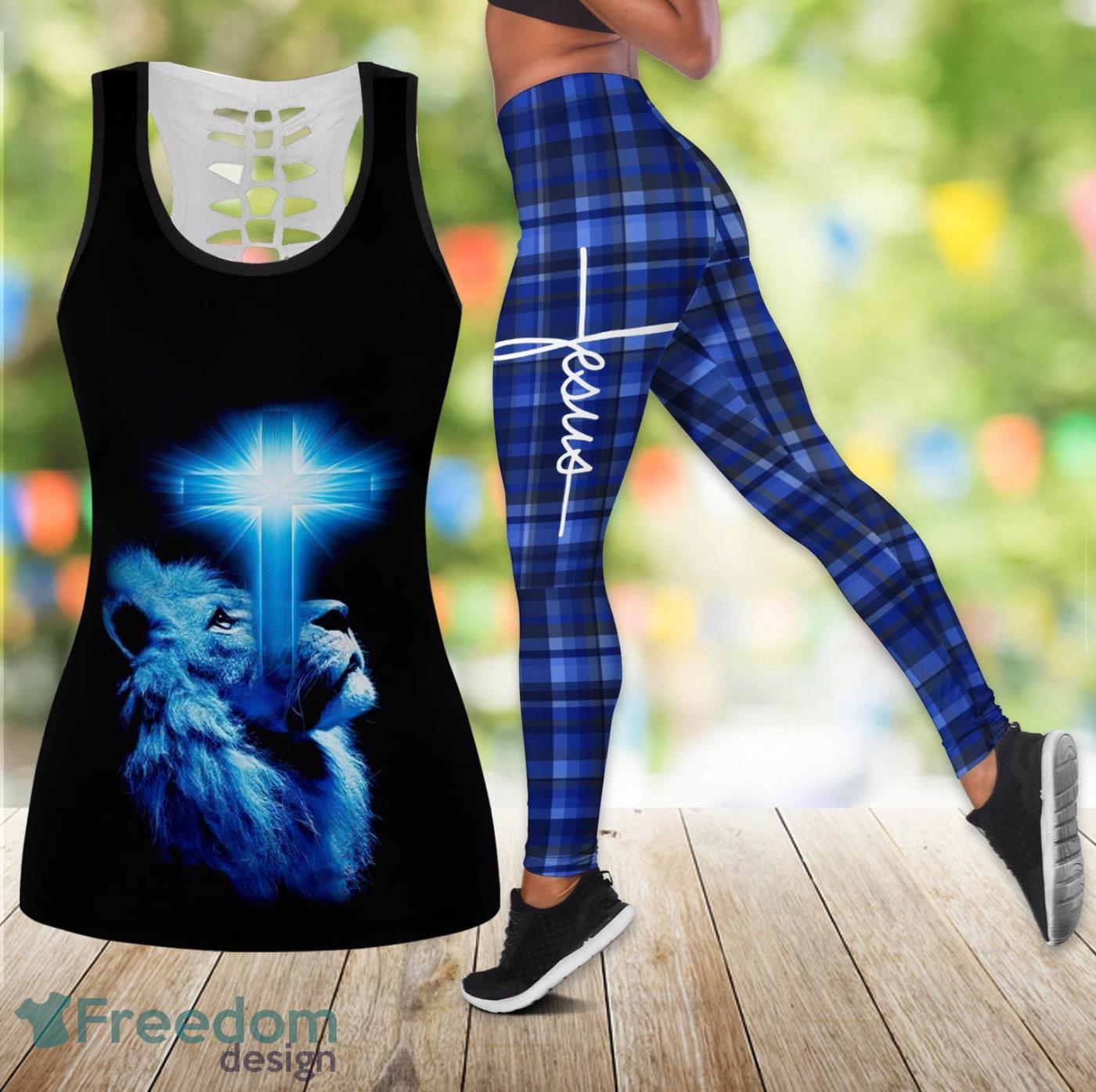 A Child Of God A Man Of Faith Legging And Hollow Tank Top Gift For Women Product Photo 1 A Child Of God A Man Of Faith Legging And Hollow Tank Top Gift For Women Product Photo 1