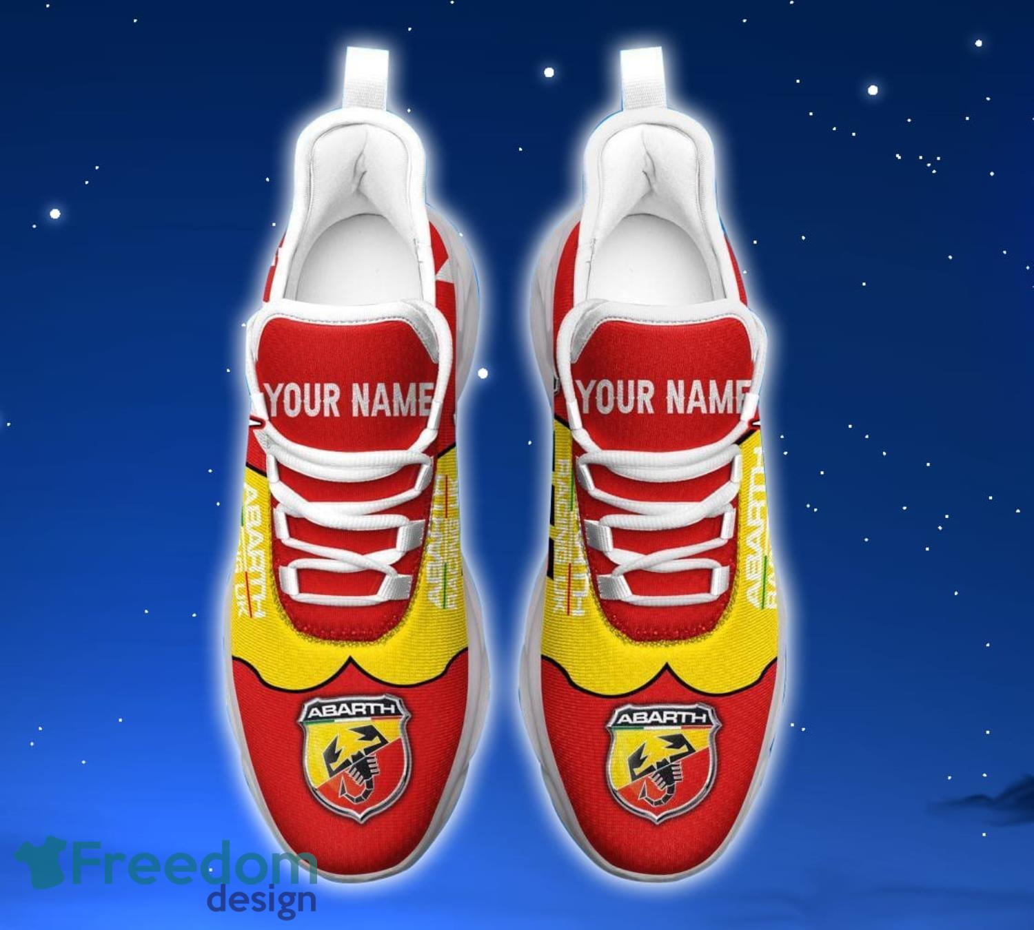 Abarth Fans Max soul shoes Custom Name Sport Running Sneakers image Abarth Fans Max soul shoes Custom Name Sport Running Sneakers Product Photo 3