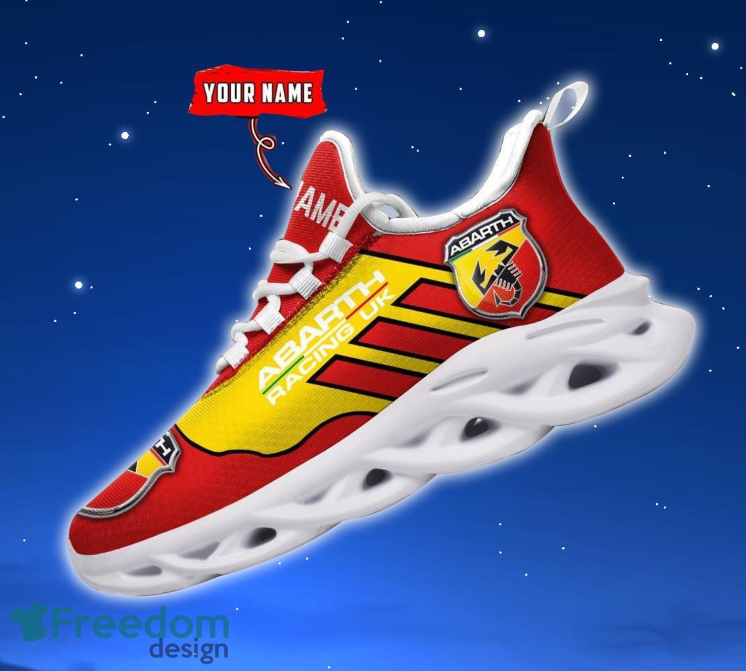 Abarth Fans Max soul shoes Custom Name Sport Running Sneakers Product Photo 4 Abarth Fans Max soul shoes Custom Name Sport Running Sneakers Product Photo 4
