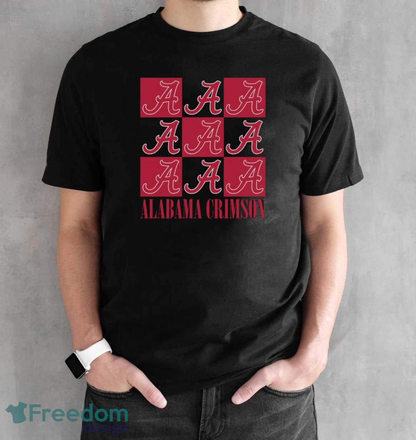 Alabama Crimson Tide chessboard logo 2023 shirt - Black Unisex T-Shirt