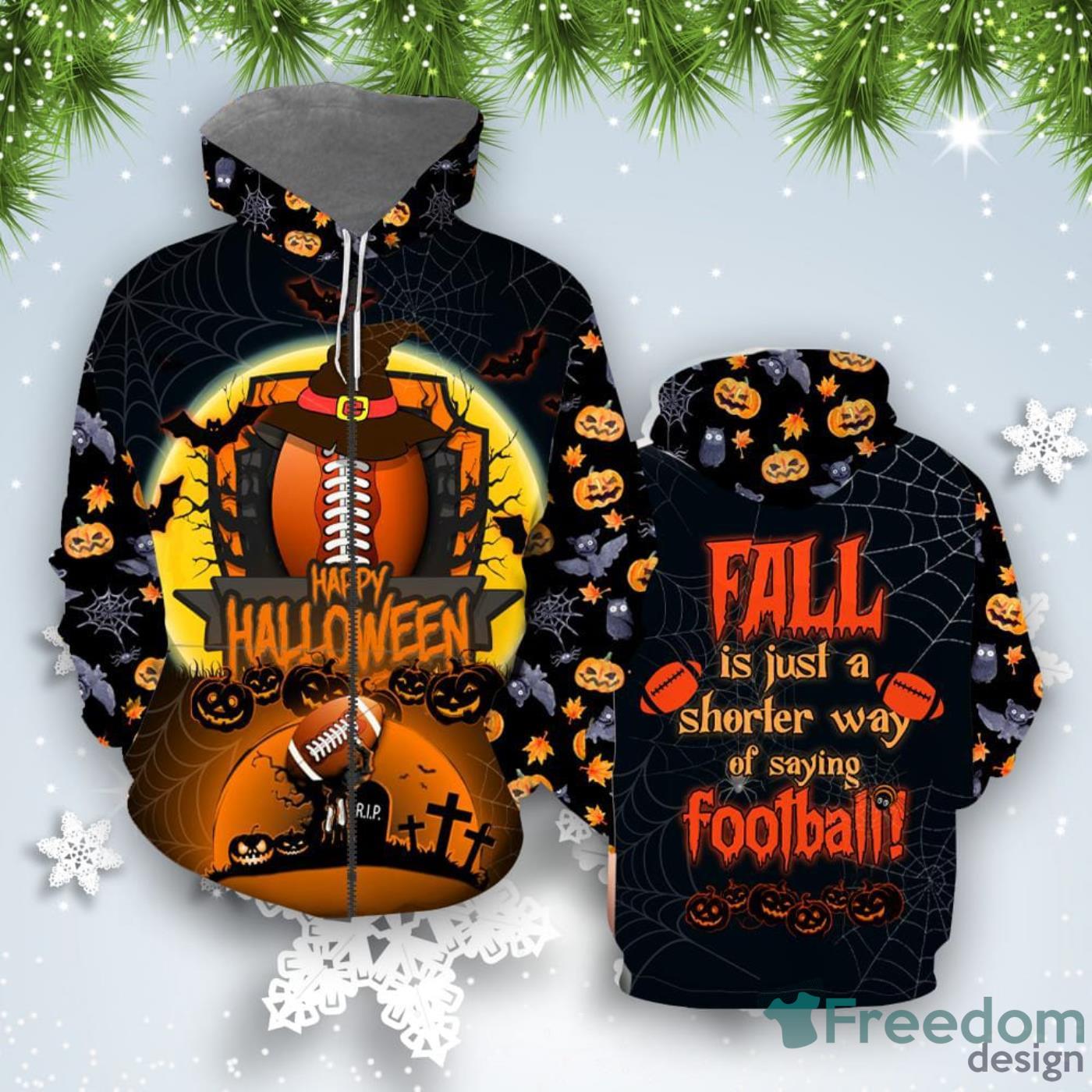 Amazing Football Happy Halloween All Over Print 3D Hoodie Unique Gift Product Photo 2