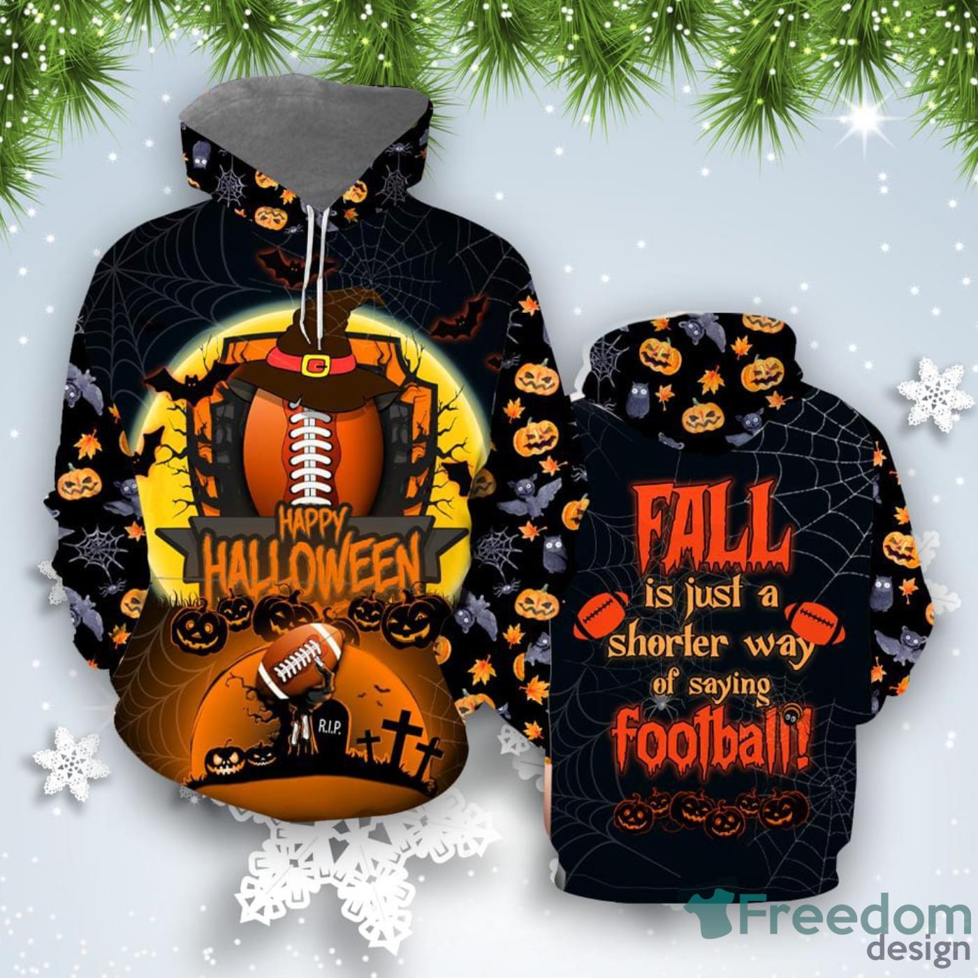 Amazing Football Happy Halloween All Over Print 3D Hoodie Unique Gift Product Photo 1
