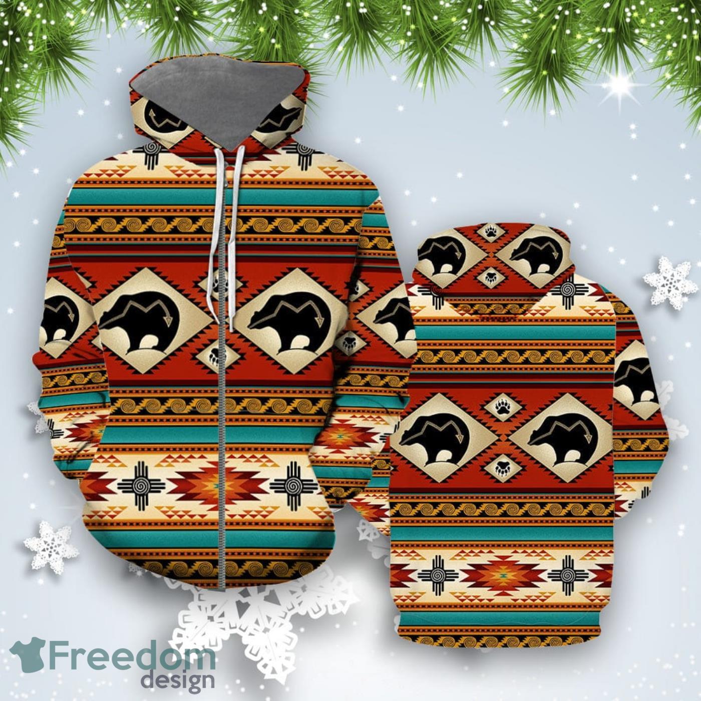Amazing Native Bear All Over Print Hoodie For Men And Women Best Gift Product Photo 2