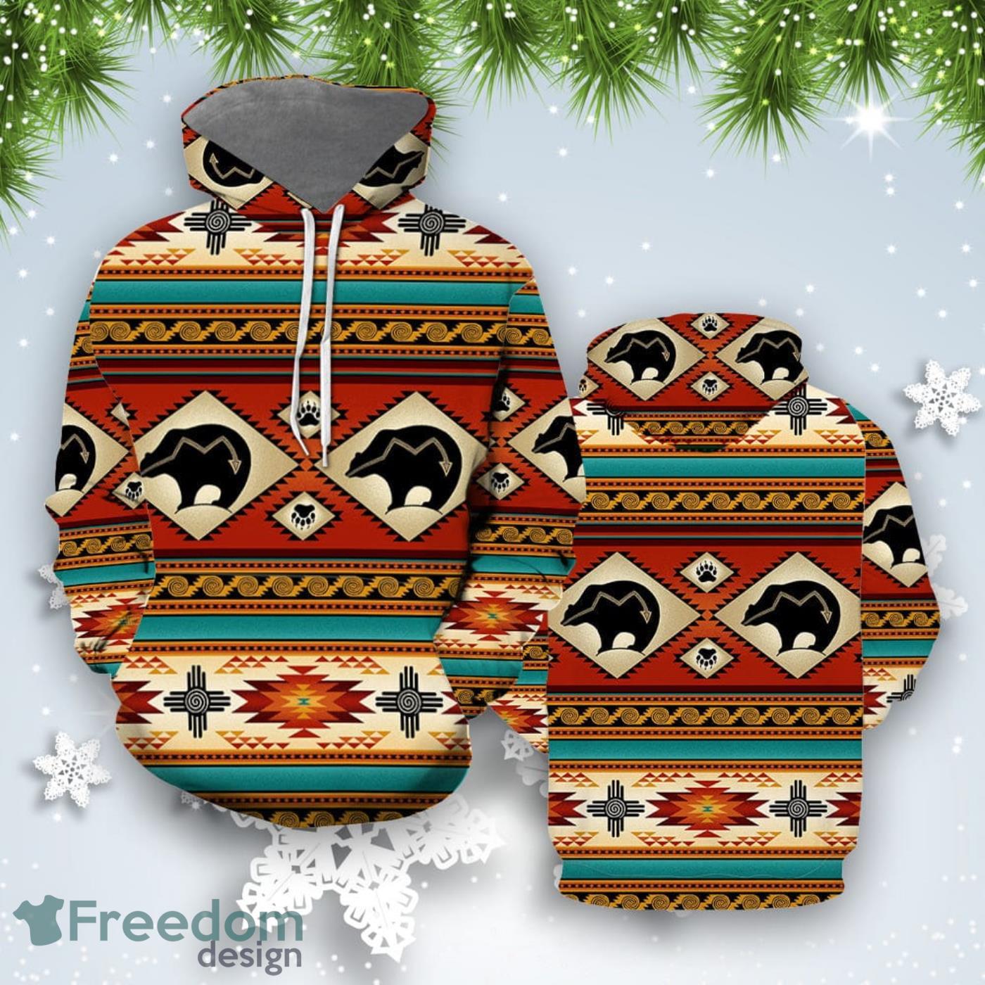 Amazing Native Bear All Over Print Hoodie For Men And Women Best Gift Product Photo 1