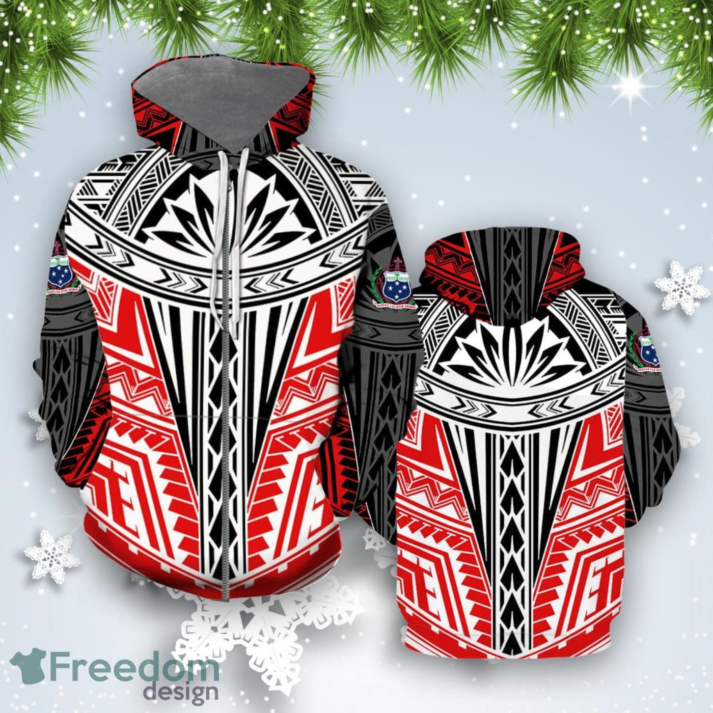 Amazing Polynesian Tattoo Red All Over Print Hoodie For Men And Women Best Gift Product Photo 2