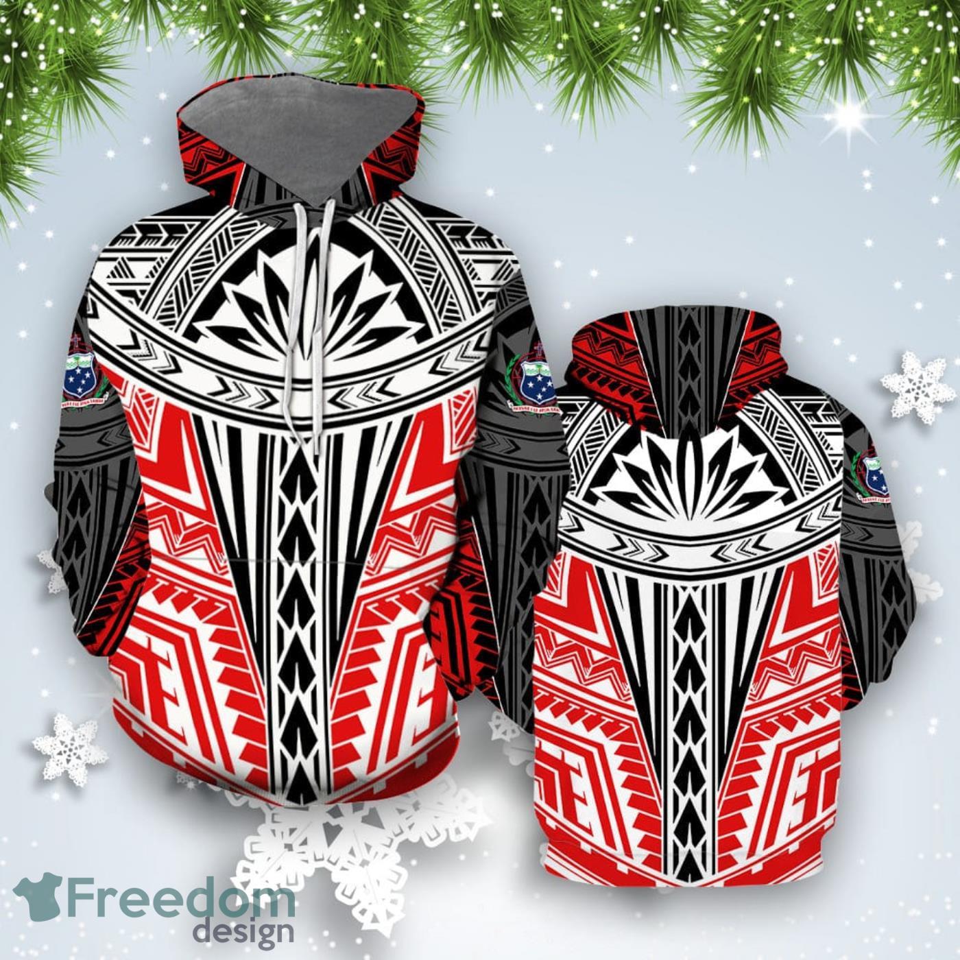 Amazing Polynesian Tattoo Red All Over Print Hoodie For Men And Women Best Gift Product Photo 1
