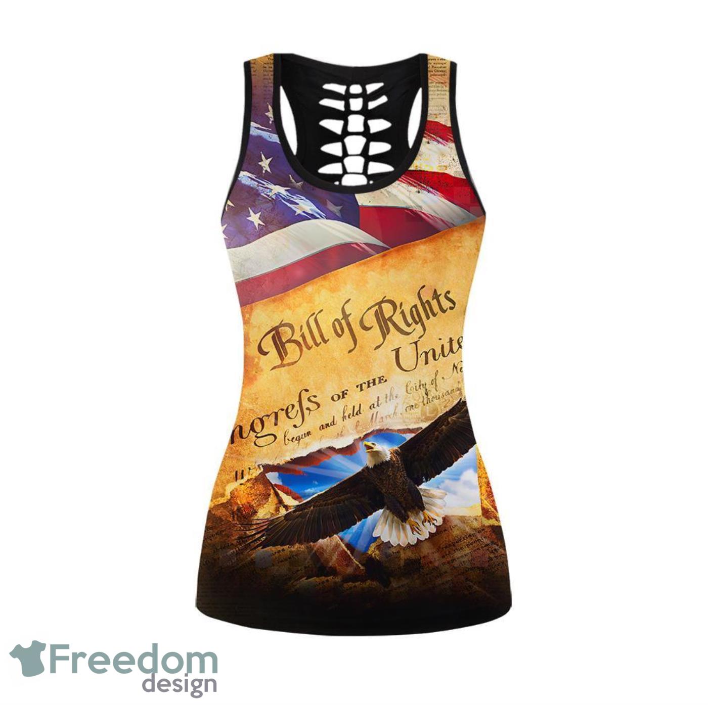 American D All Over Printed Legging And Hollow Tank Top Gift For Women Product Photo 2