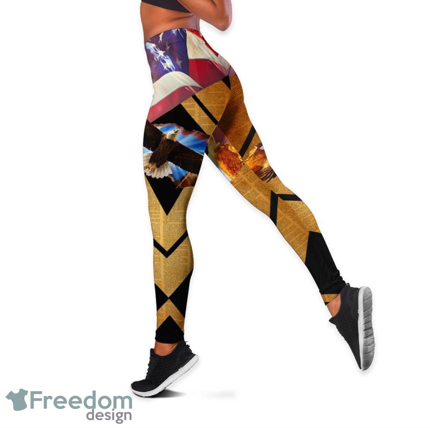 American D All Over Printed Legging And Hollow Tank Top Gift For Women Product Photo 3 American D All Over Printed Legging And Hollow Tank Top Gift For Women Product Photo 3