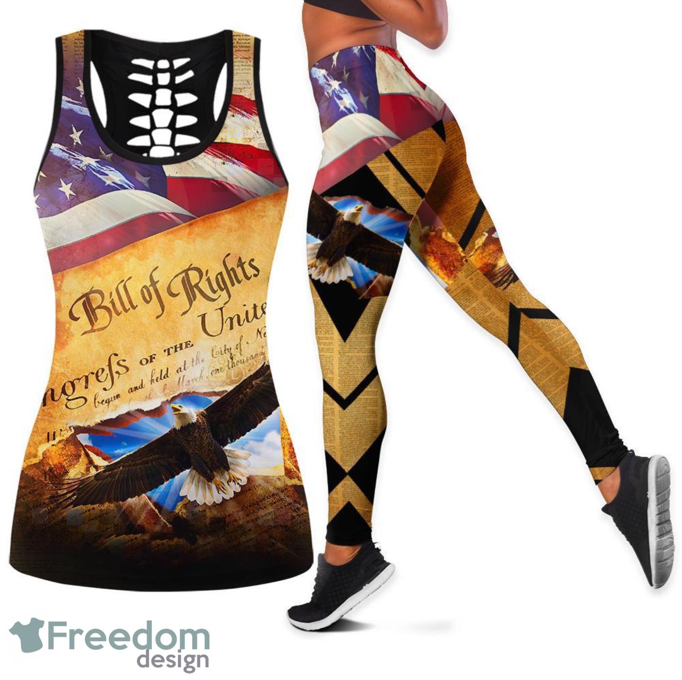 American Legging And Hollow Tank Top Gift For Women Product Photo 2