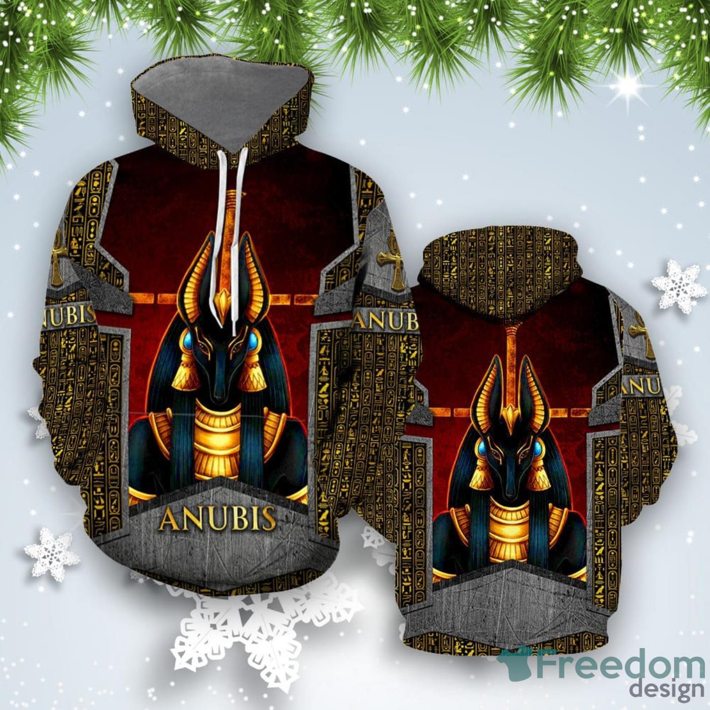 Anubis Ancient Egypt 3D Hoodie All Over Print Best Gift For Men And Women Product Photo 1