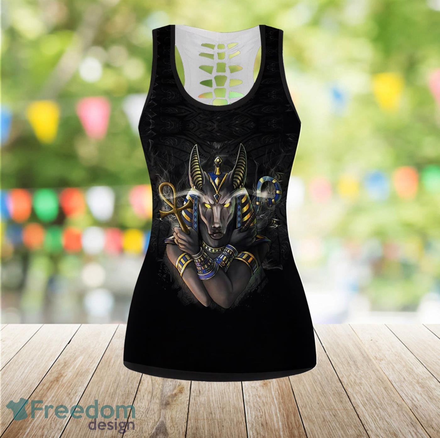 Anubis In Black Legging And Hollow Tank Top Gift For Women Product Photo 3 Anubis In Black Legging And Hollow Tank Top Gift For Women Product Photo 3