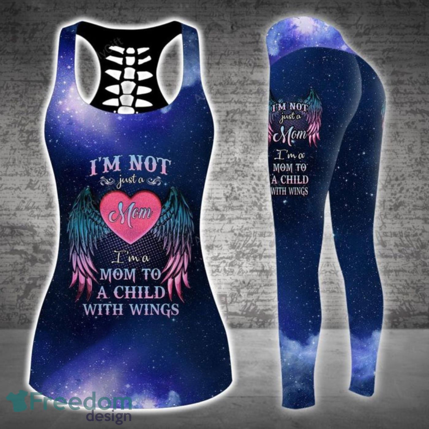 Apayprints - Iam A Mom To A Child With Wings Legging And Hollow Tank Top Gift For Women Product Photo 1