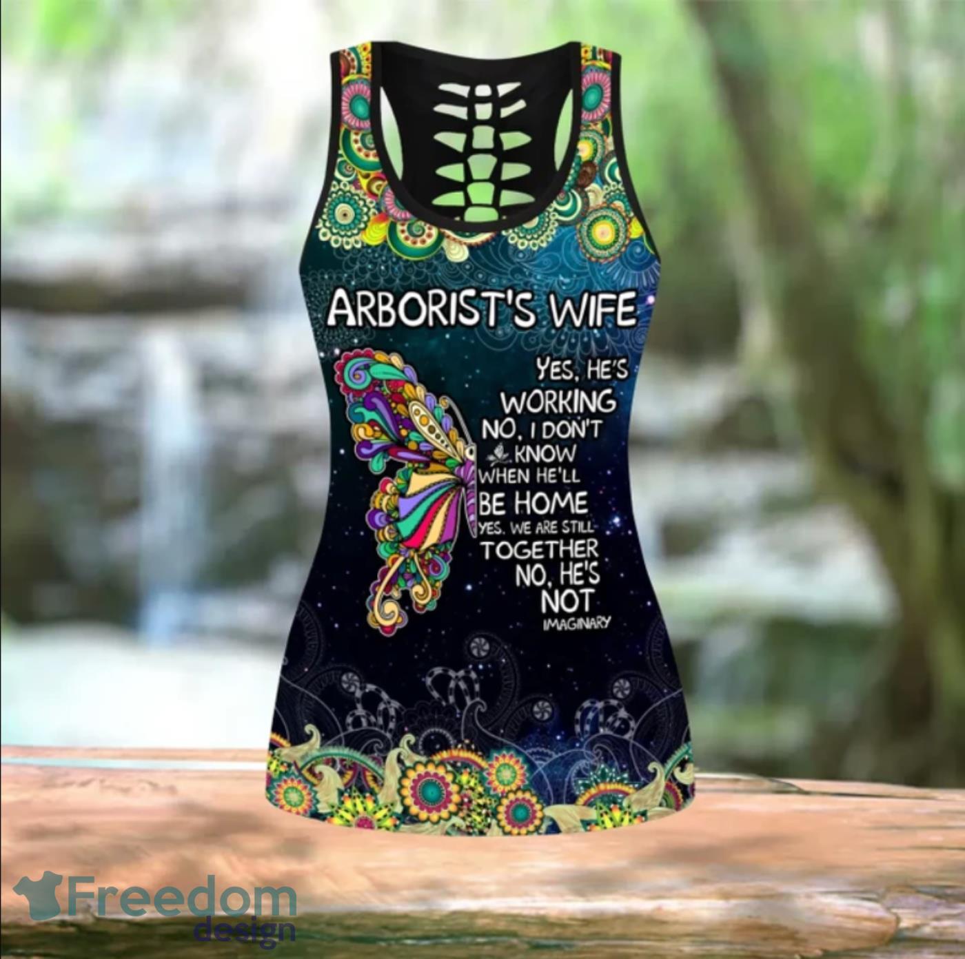 Arborists Wife Custom Name Tank Top And Leggings For Women Product Photo 2