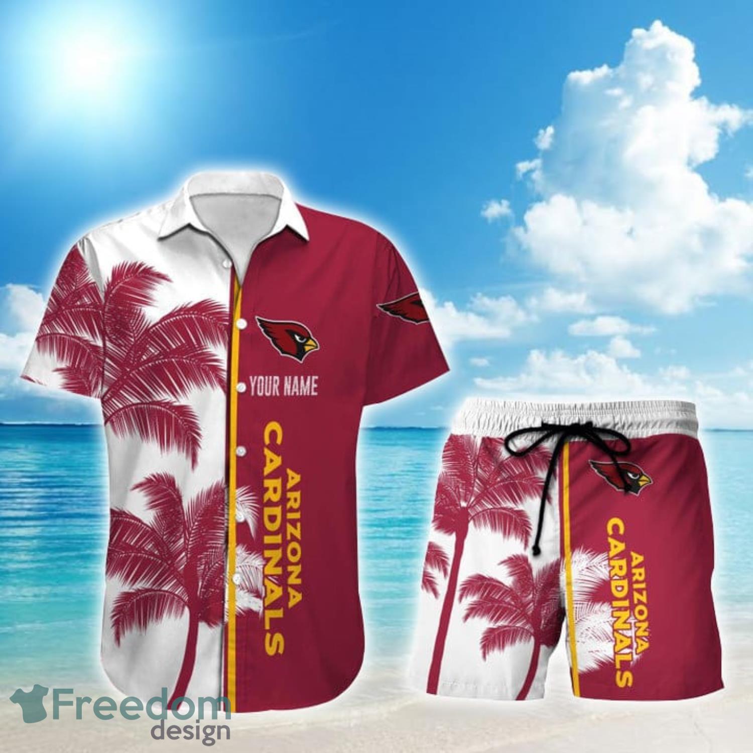 Personalized Arizona Cardinals NFL Summer Hawaiian Shirt And Shorts