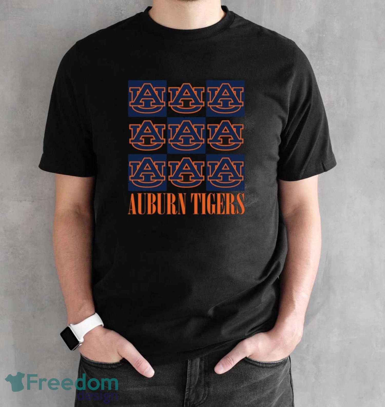 Auburn Tigers chessboard logo 2023 shirt - Black Unisex T-Shirt