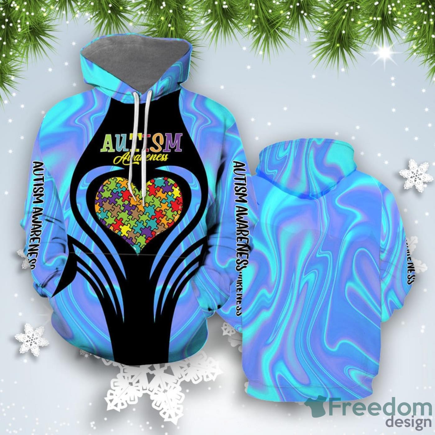 Autism Awareness All Over Print 3D Hoodie Special Gift Product Photo 1