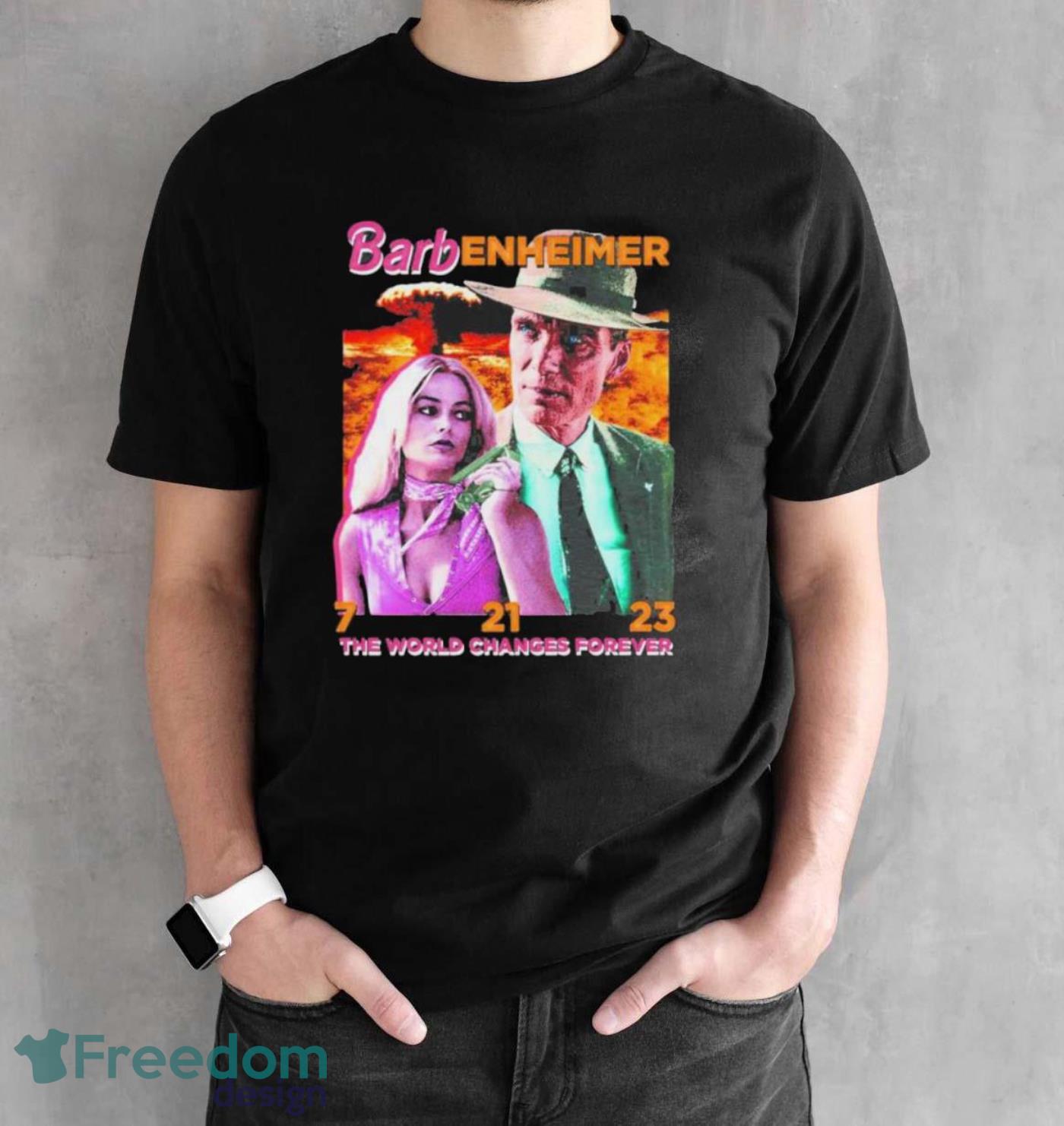 Barbenheimer The World Changes Forever T Shirt - Black Unisex T-Shirt