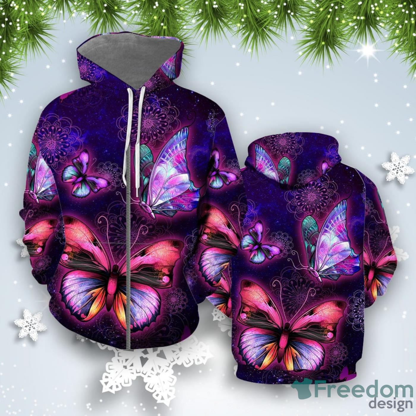 Butterfly 3D Hoodie All Over Print Best Gift For Men And WomenN Product Photo 2