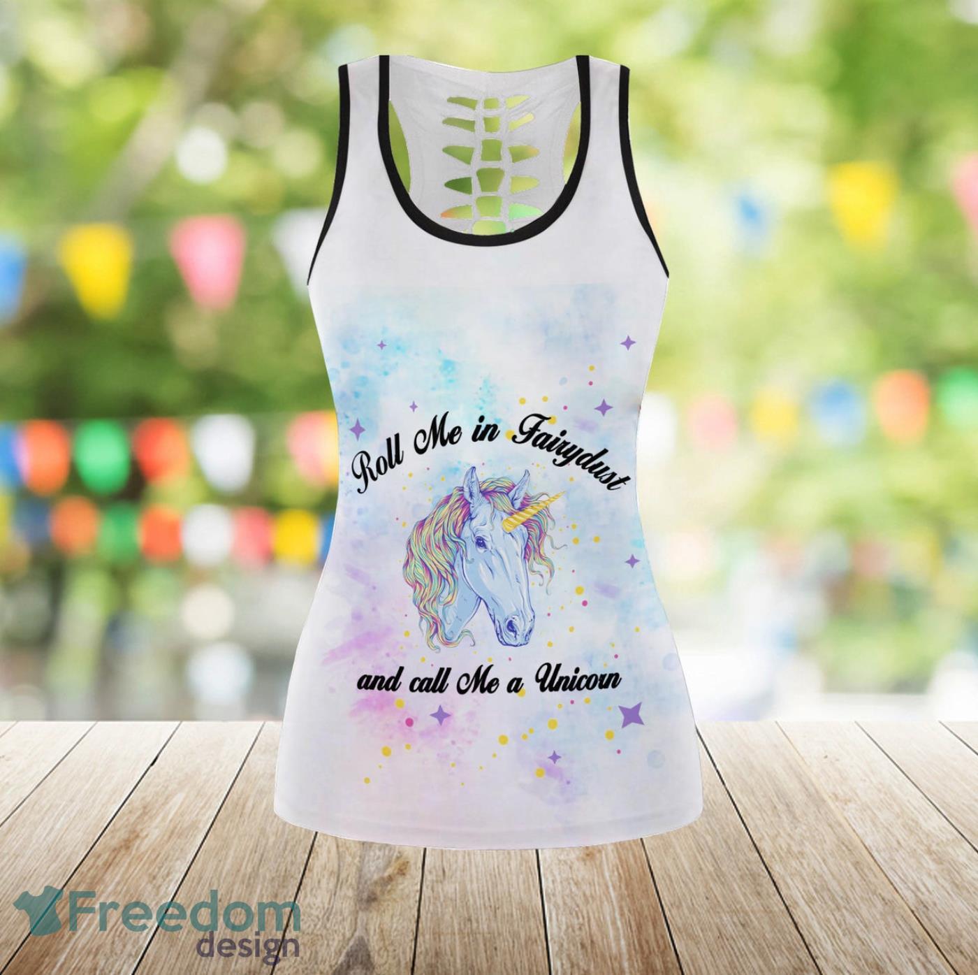 Call Me A Unicorn Legging And Hollow Tank Top Gift For Women Product Photo 2