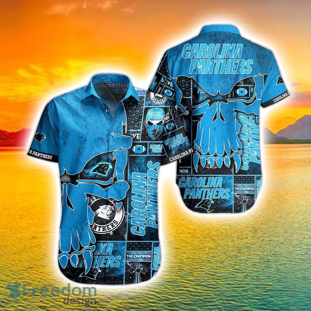 Carolina panthers Summer Short Sleeve Hawaiian Beach Shirt