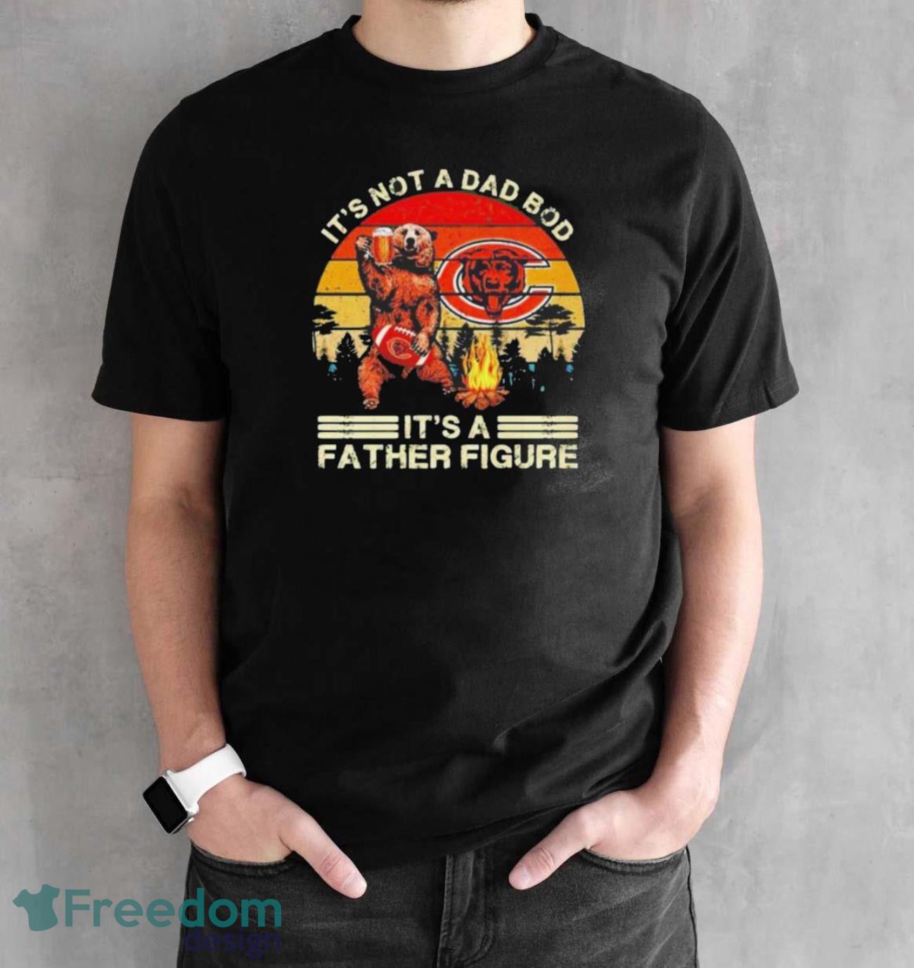 Chicago Bears It’s Not A Dad Bod It’s A Father Figure Vintage 2023 T-shirt - Black Unisex T-Shirt