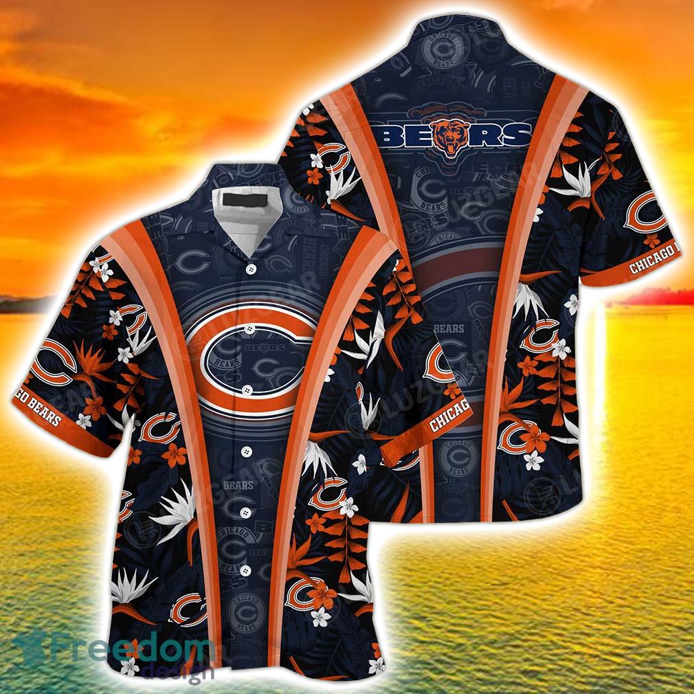 Chicago Bears Nfl Skull Full Print Effect Pattern Backround Short Sleeve Hawaiian  Shirt And Beach Short - Freedomdesign