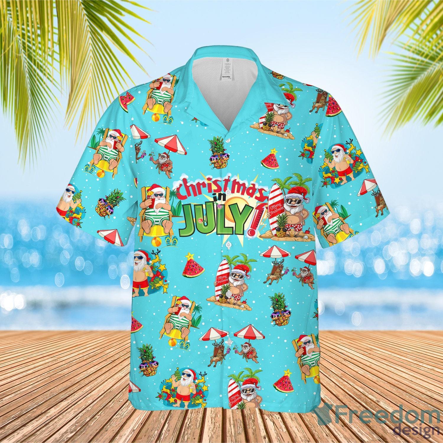 Christmas In July Santa Claus Tropical Hawaiian Shirt Tropical Summer For  Men And Women - Freedomdesign