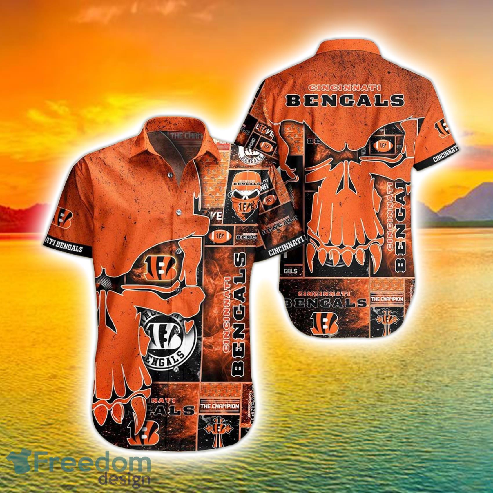 NFL Cincinnati Bengals Gucci Logo Pattern Hawaiian Shirt & Shorts -  Teeclover