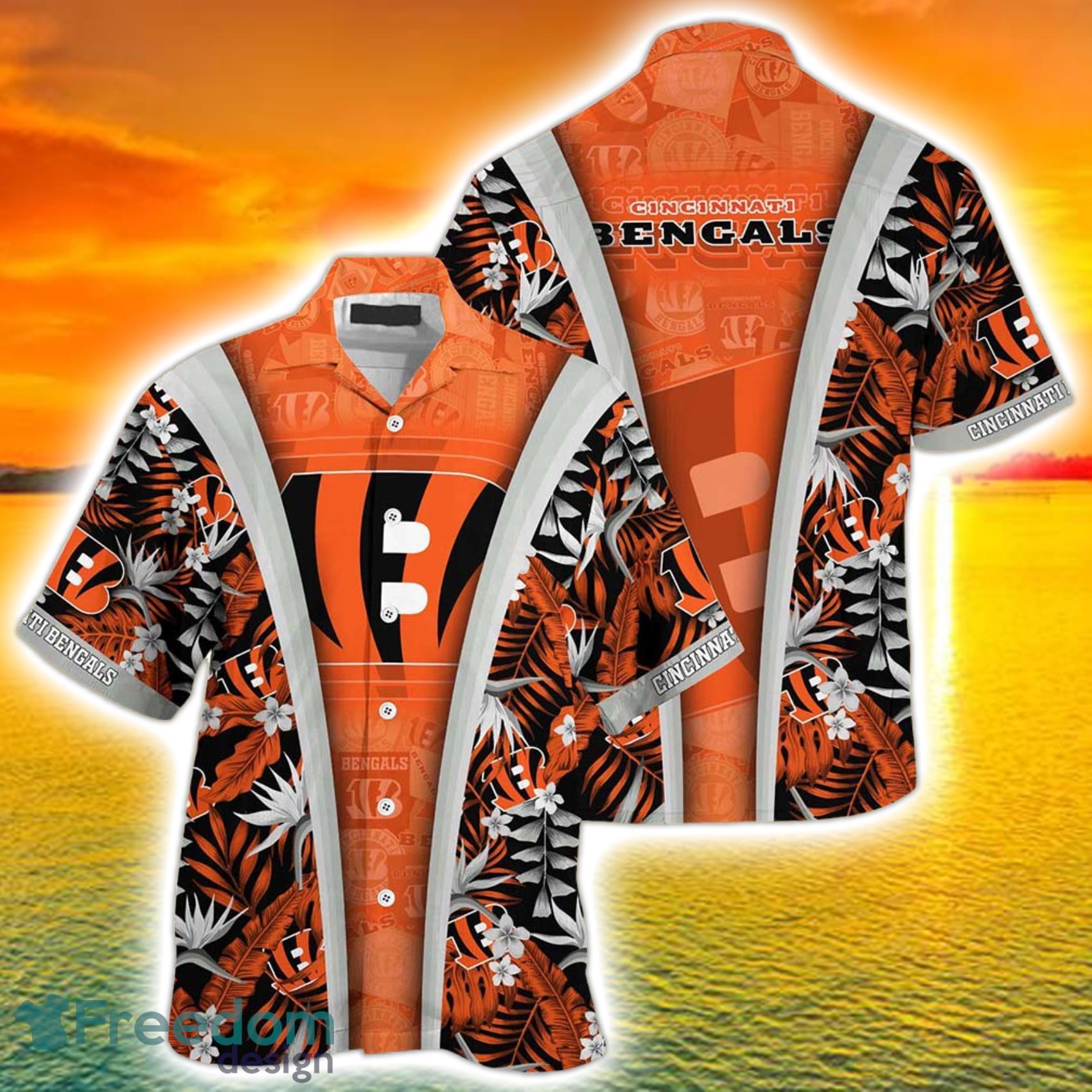 Cincinnati Bengals Nfl Tropical Style And Sport Team Backgound AOP Hawaiian  Shirt And Beach Short - Freedomdesign