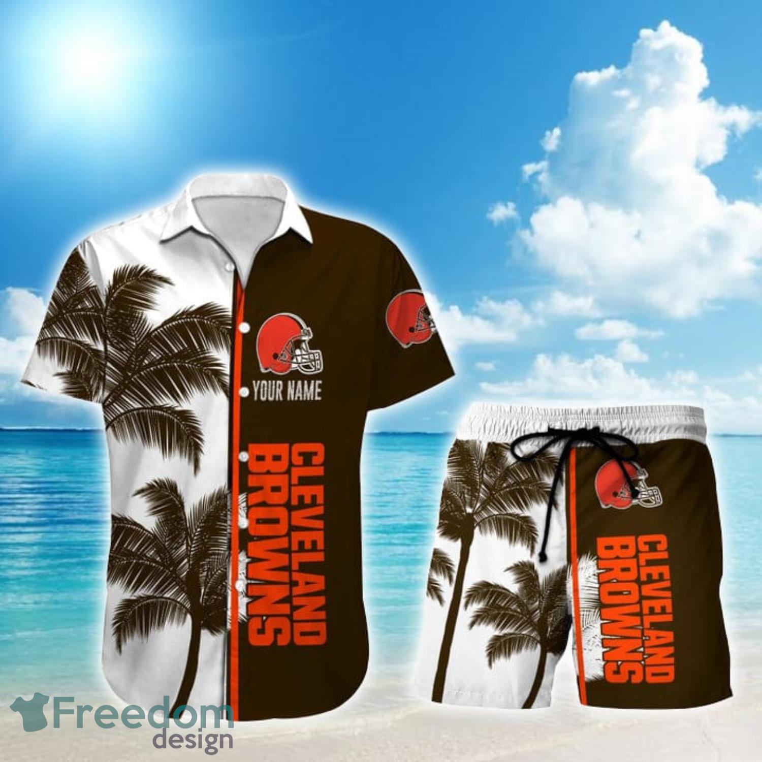 NFL Cincinnati Bengals Custom Name Logo Palm Trees Pattern