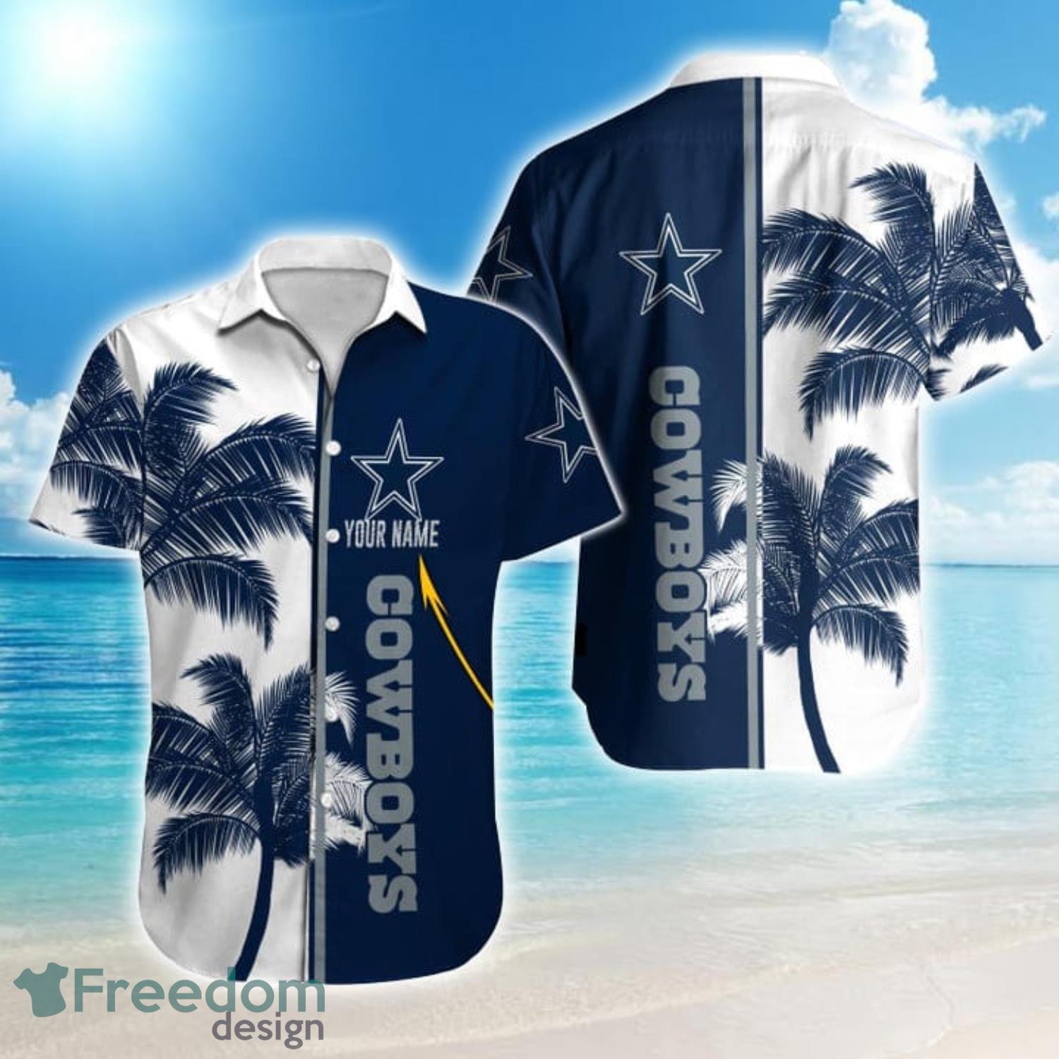 15% OFF Hot Dallas Cowboys Hawaiian Shirt Palm Tree Pattern – 4