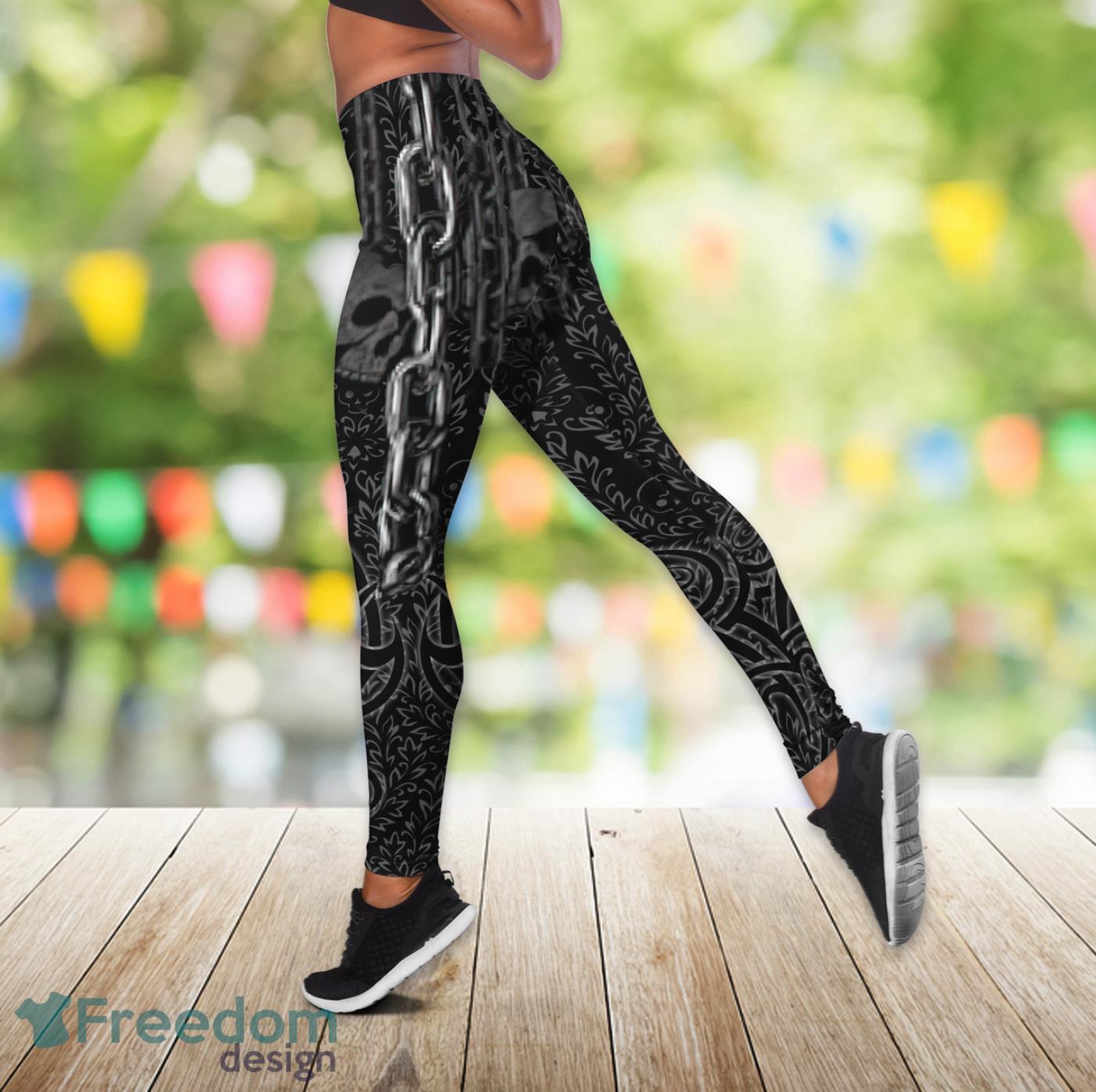 Dark Art Skull Legging And Hollow Tank Top Gift For Women Product Photo 3 Dark Art Skull Legging And Hollow Tank Top Gift For Women Product Photo 3